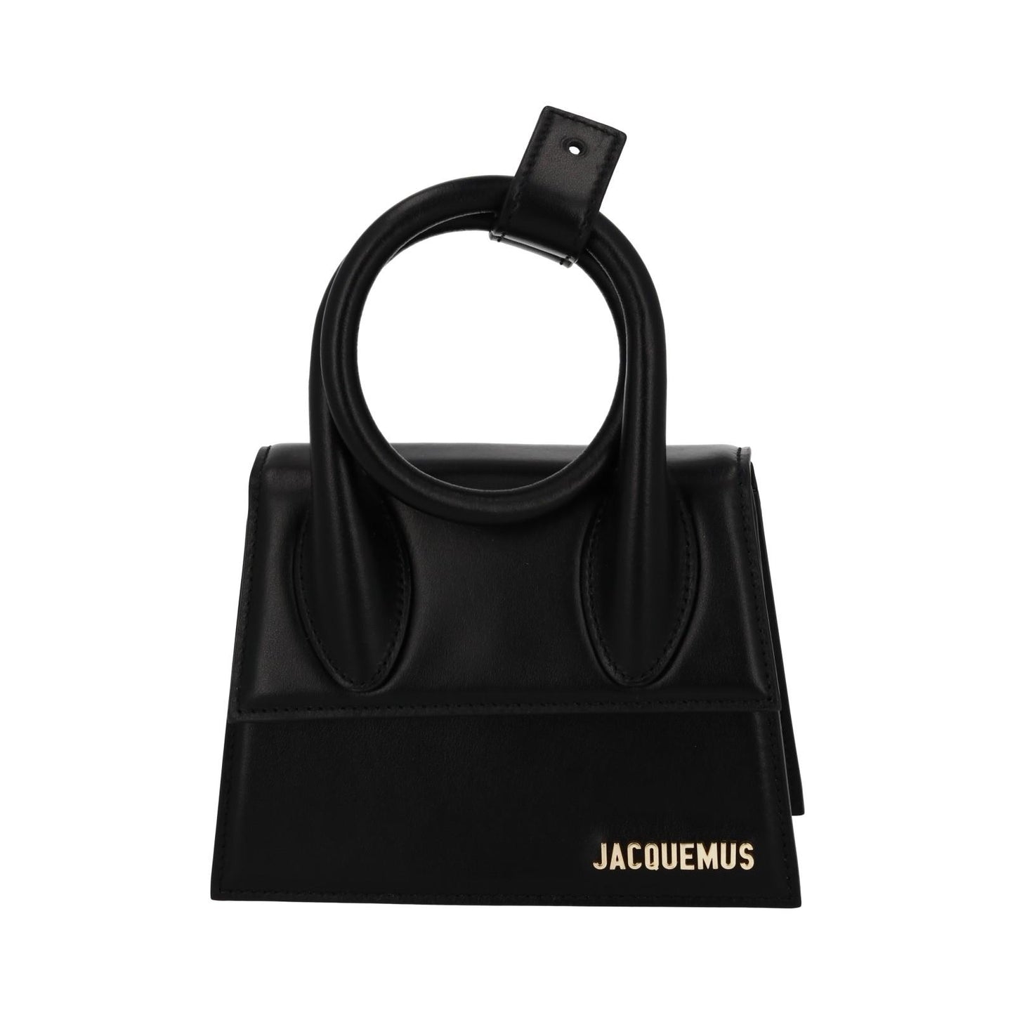 JACQUEMUS Handbag Le Chiquito Noeud Leather Bag Black Removable Strap NEW RRP745