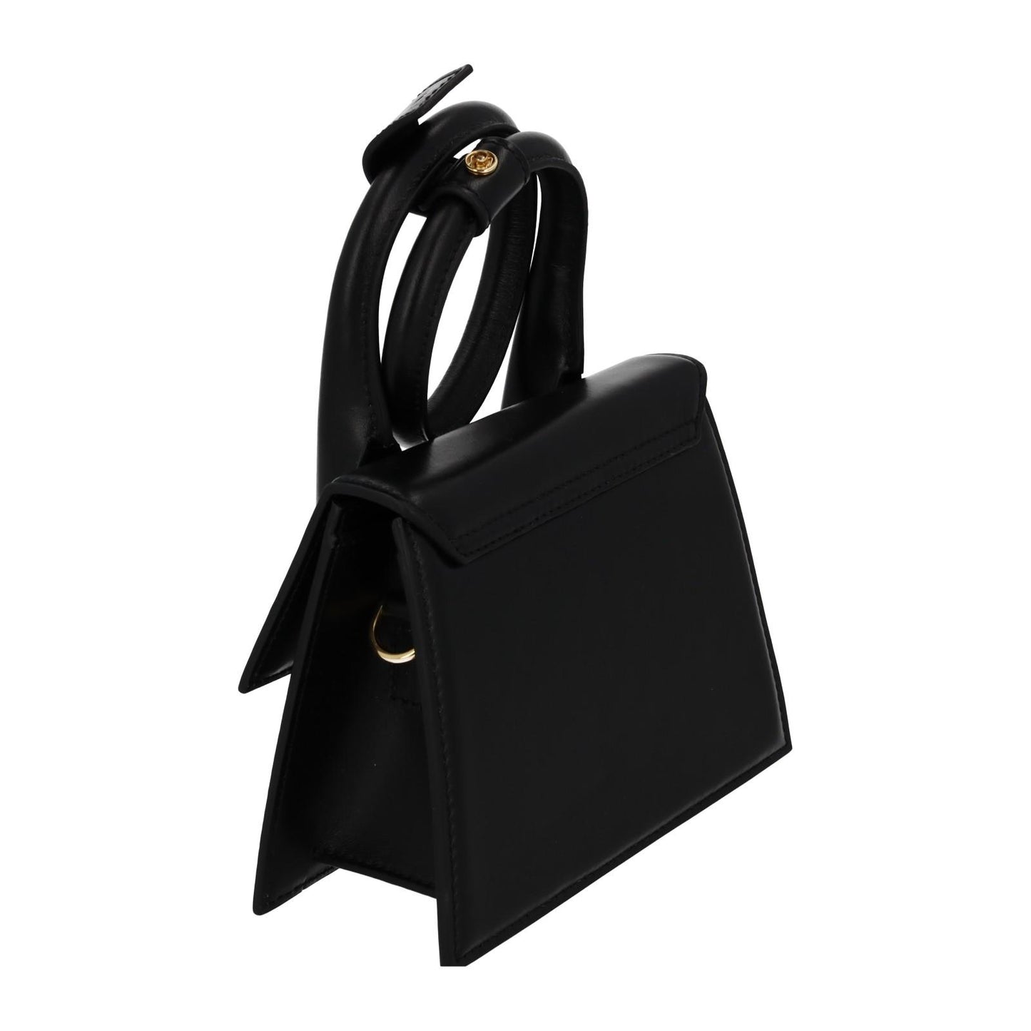 JACQUEMUS Handbag Le Chiquito Noeud Leather Bag Black Removable Strap NEW RRP745