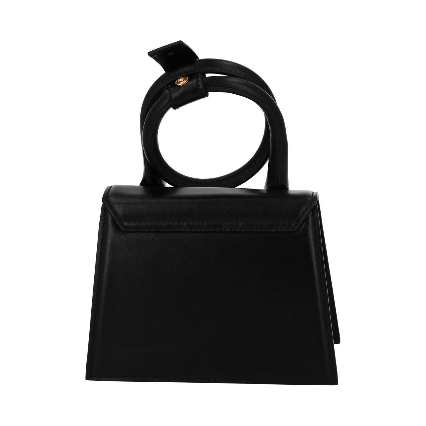 JACQUEMUS Handbag Le Chiquito Noeud Leather Bag Black Removable Strap NEW RRP745