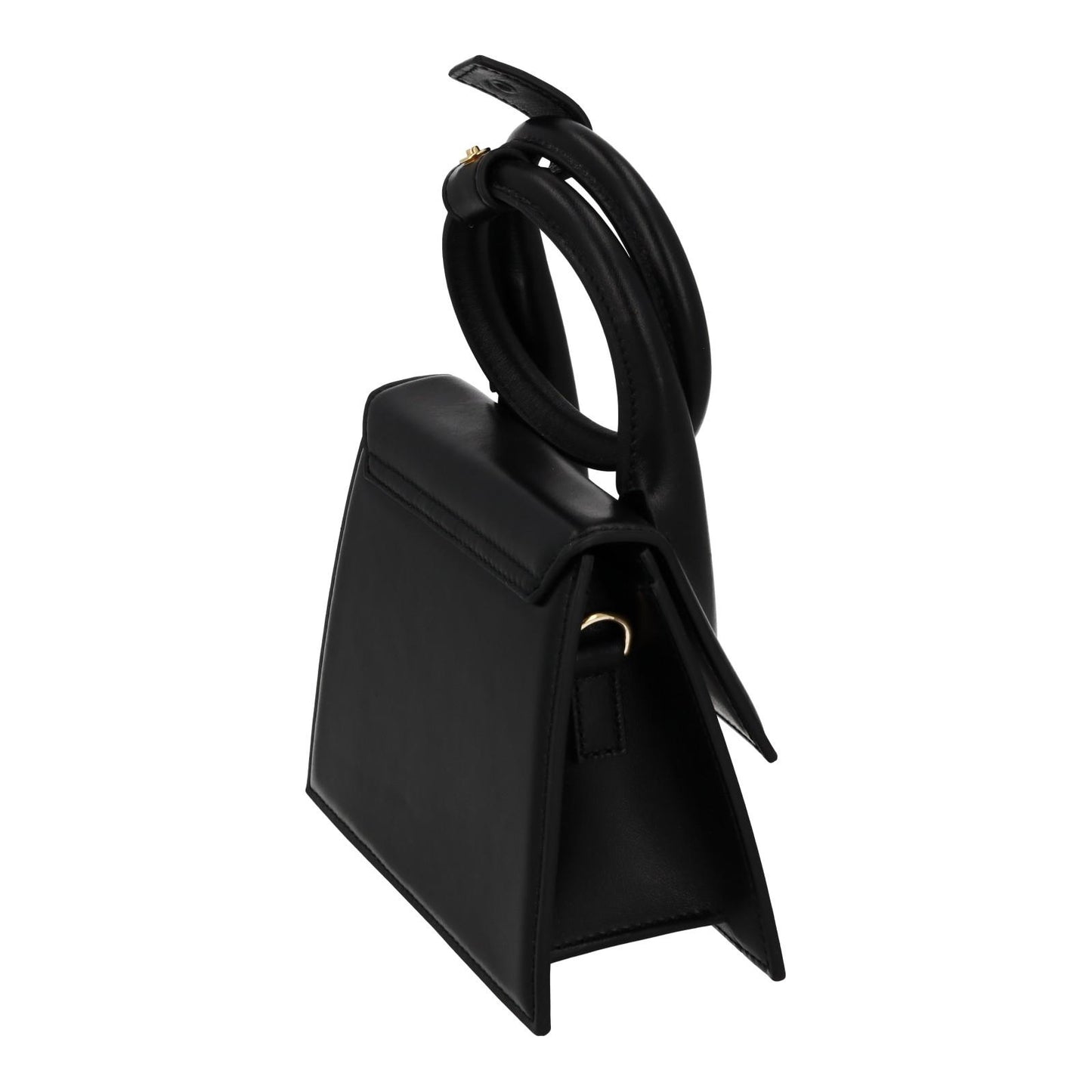 JACQUEMUS Handbag Le Chiquito Noeud Leather Bag Black Removable Strap NEW RRP745