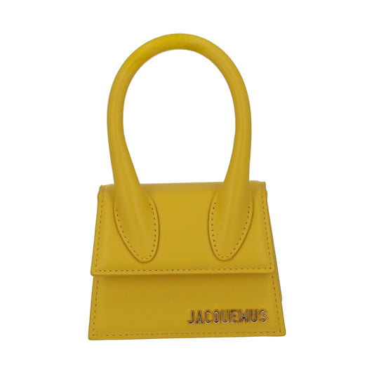 JACQUEMUS Handbag Le Chiquito Mini Bag Yellow Calf Leather 12 x 9 cm NEW RRP520
