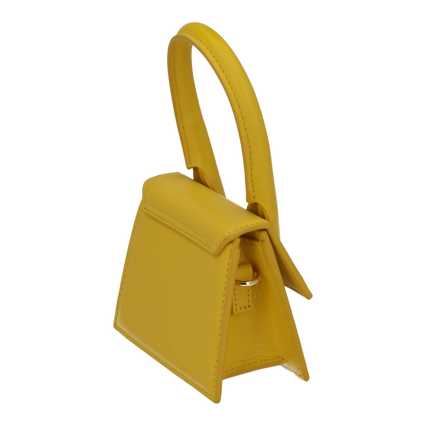 JACQUEMUS Handbag Le Chiquito Mini Bag Yellow Calf Leather 12 x 9 cm NEW RRP520