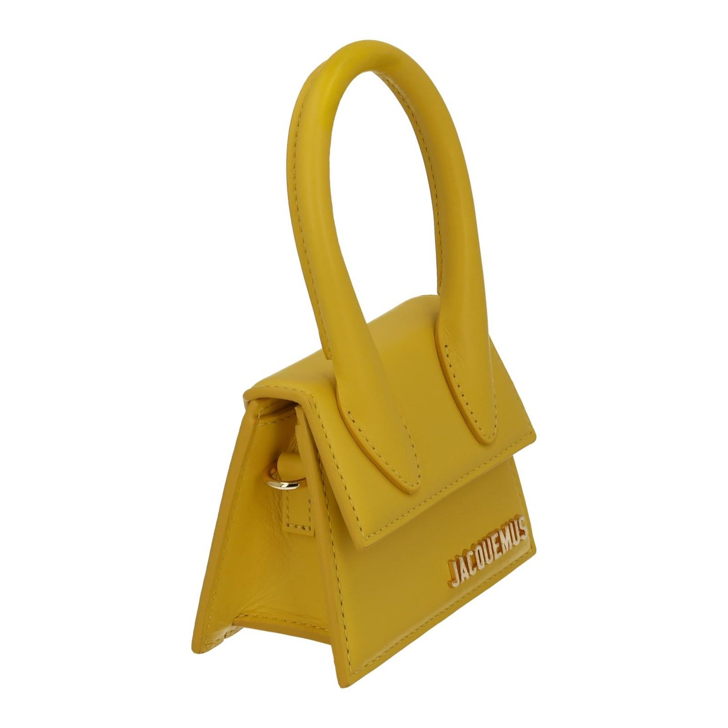 JACQUEMUS Handbag Le Chiquito Mini Bag Yellow Calf Leather 12 x 9 cm NEW RRP520