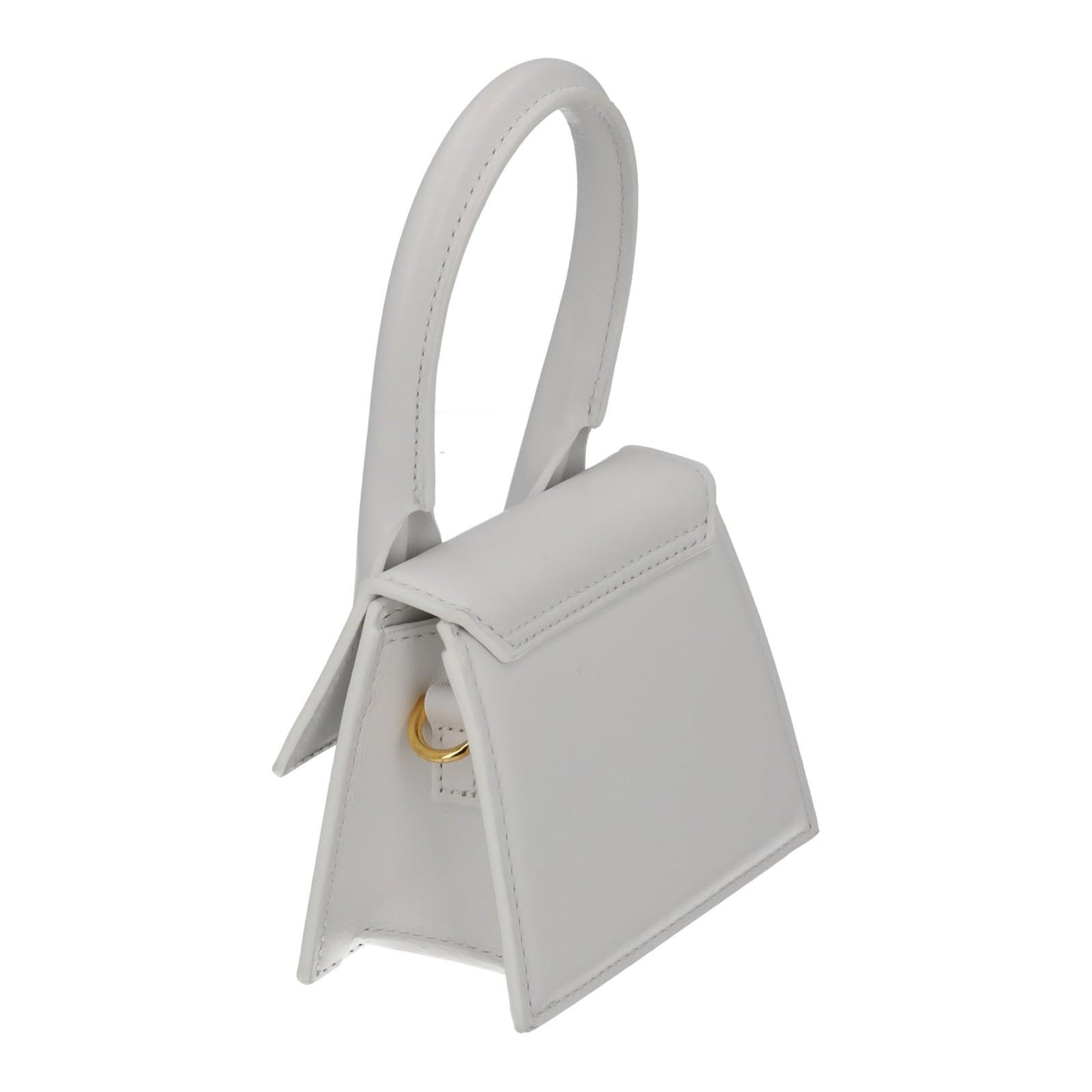 JACQUEMUS Handbag Le Chiquito Mini Bag White Calf Leather 12 x 9 cm NEW RRP520