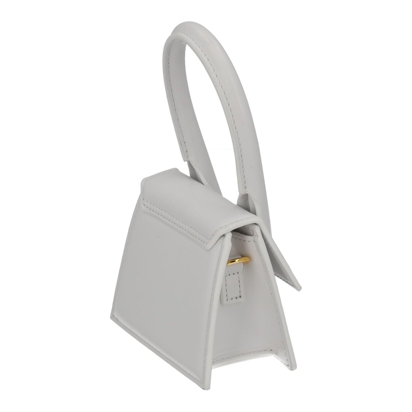 JACQUEMUS Handbag Le Chiquito Mini Bag White Calf Leather 12 x 9 cm NEW RRP520