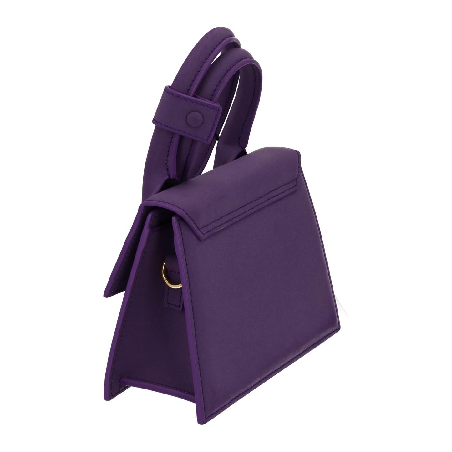 JACQUEMUS Handbag Le Chiquito Noeud Crossbody Strap Purple Leather NEW RRP565