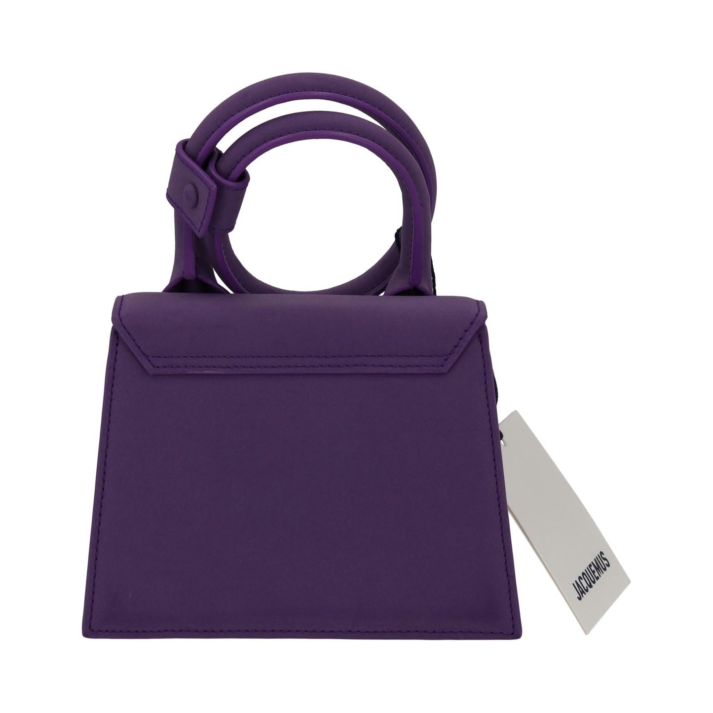 JACQUEMUS Handbag Le Chiquito Noeud Crossbody Strap Purple Leather NEW RRP565