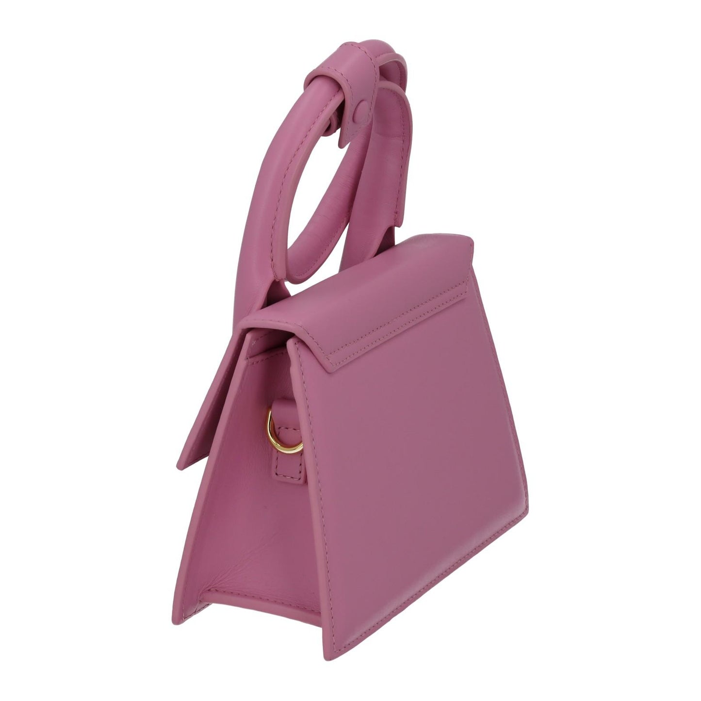 JACQUEMUS Handbag Le Chiquito Noeud Crossbody Strap Pink Leather NEW RRP695