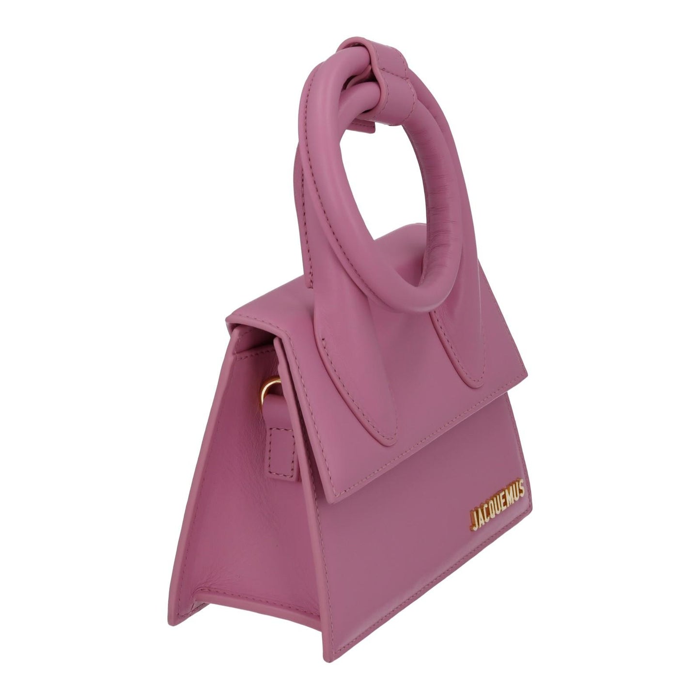 JACQUEMUS Handbag Le Chiquito Noeud Crossbody Strap Pink Leather NEW RRP695