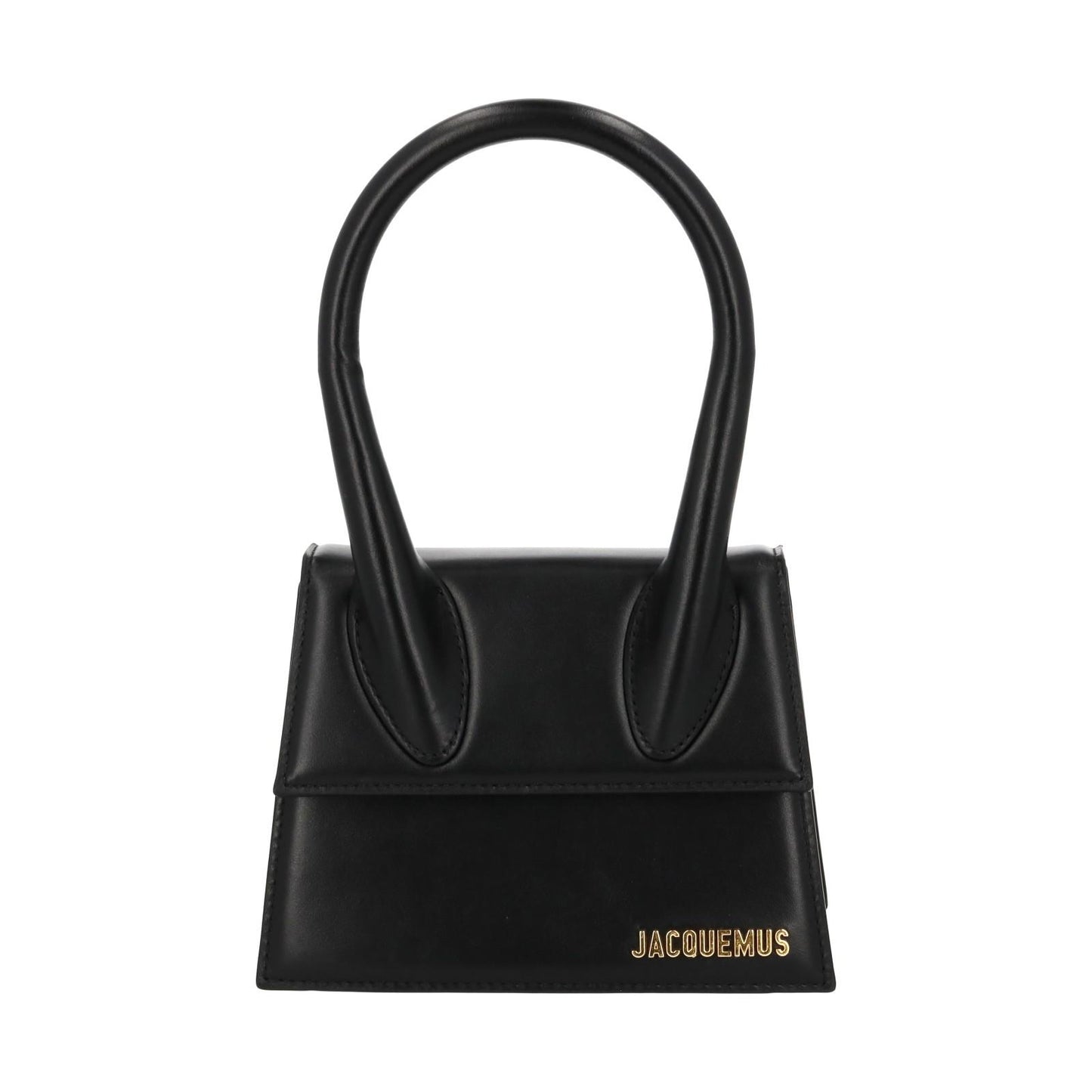 JACQUEMUS Handbag Le Chiquito Moyen Crossbody Strap Leather Black NEW RRP680