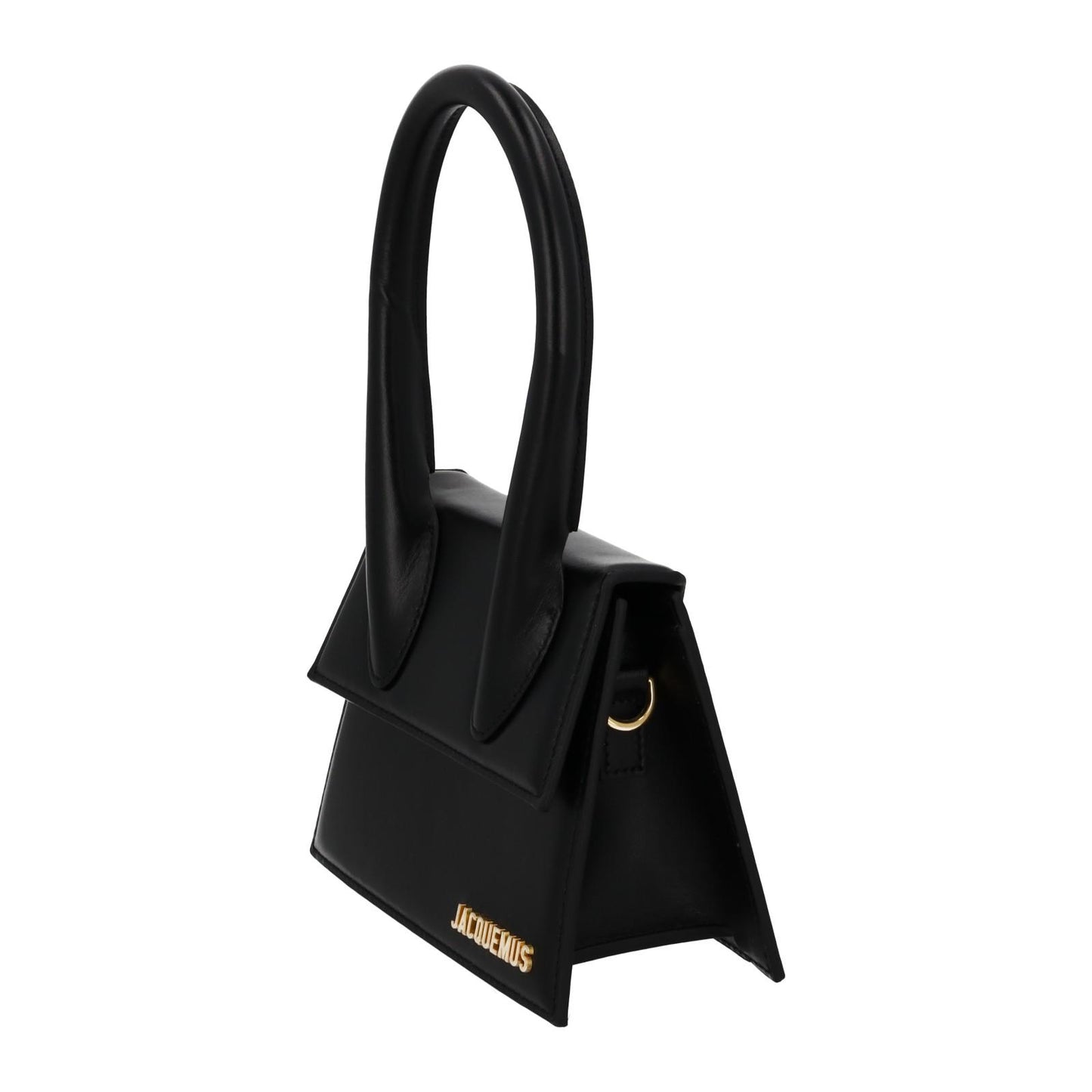 JACQUEMUS Handbag Le Chiquito Moyen Crossbody Strap Leather Black NEW RRP680