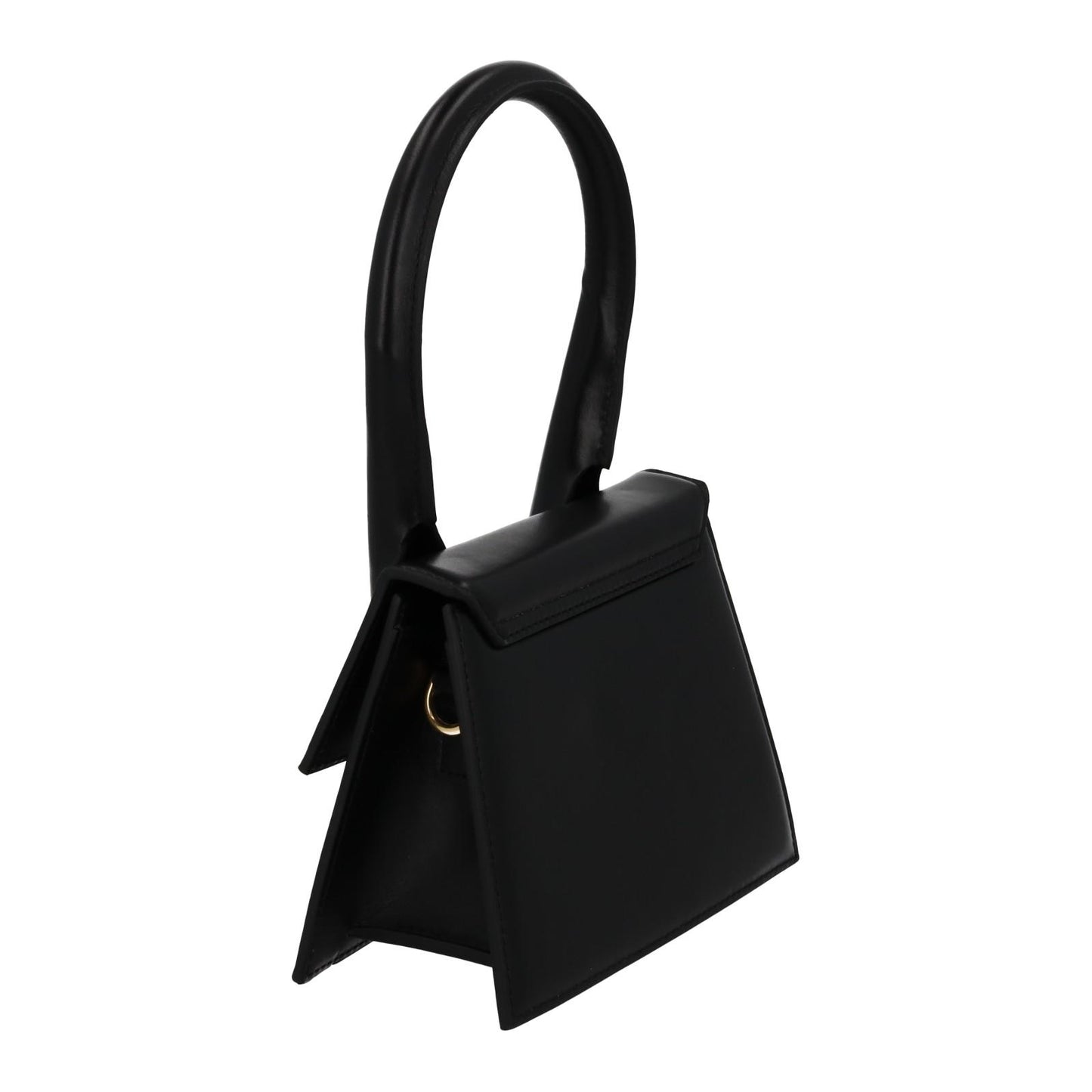 JACQUEMUS Handbag Le Chiquito Moyen Crossbody Strap Leather Black NEW RRP680