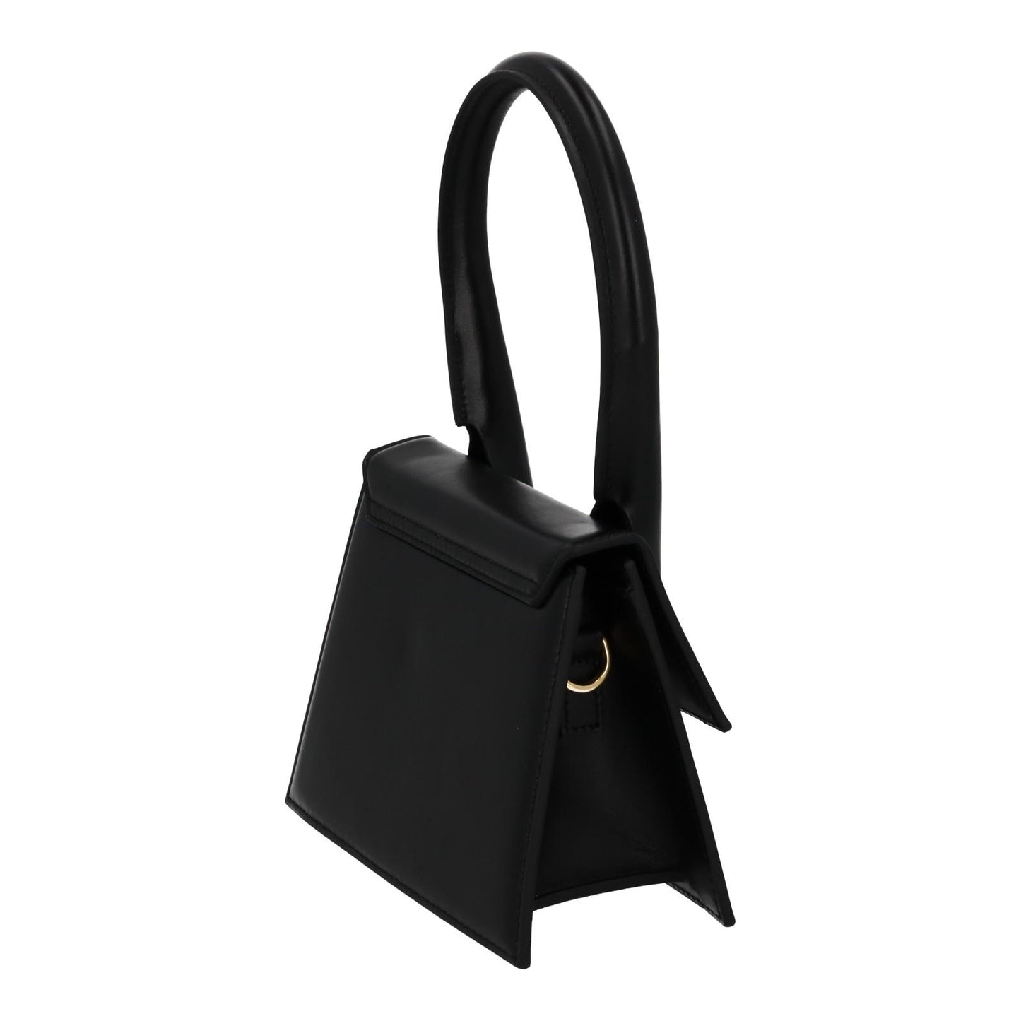 JACQUEMUS Handbag Le Chiquito Moyen Crossbody Strap Leather Black NEW RRP680
