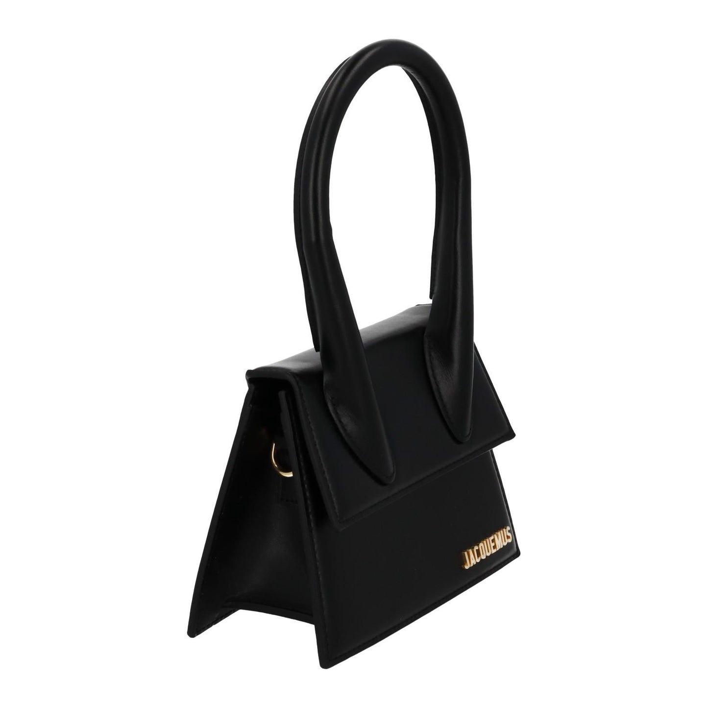 JACQUEMUS Handbag Le Chiquito Moyen Crossbody Strap Leather Black NEW RRP680