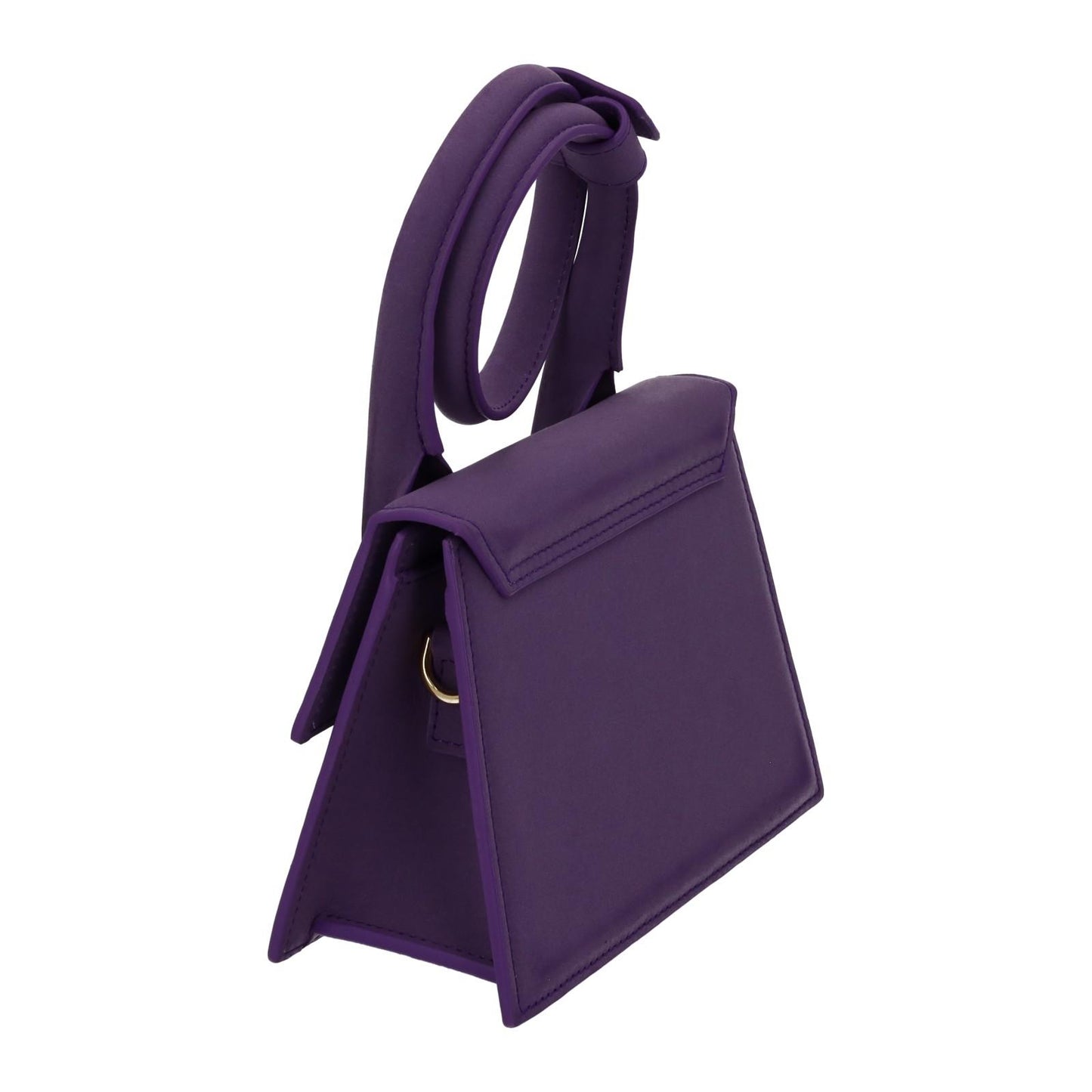 JACQUEMUS Handbag Le Chiquito Noeud Crossbody Small Purple Leather NEW RRP565