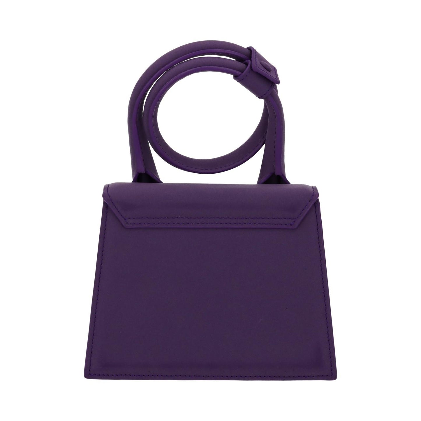 JACQUEMUS Handbag Le Chiquito Noeud Crossbody Small Purple Leather NEW RRP565