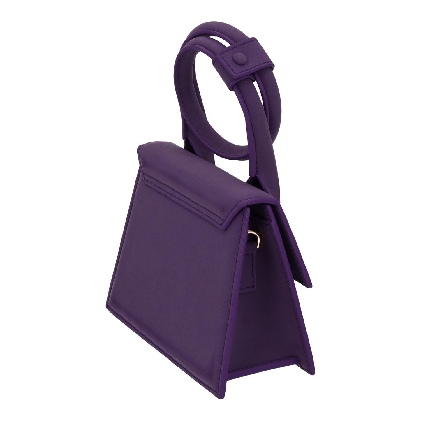 JACQUEMUS Handbag Le Chiquito Noeud Crossbody Small Purple Leather NEW RRP565