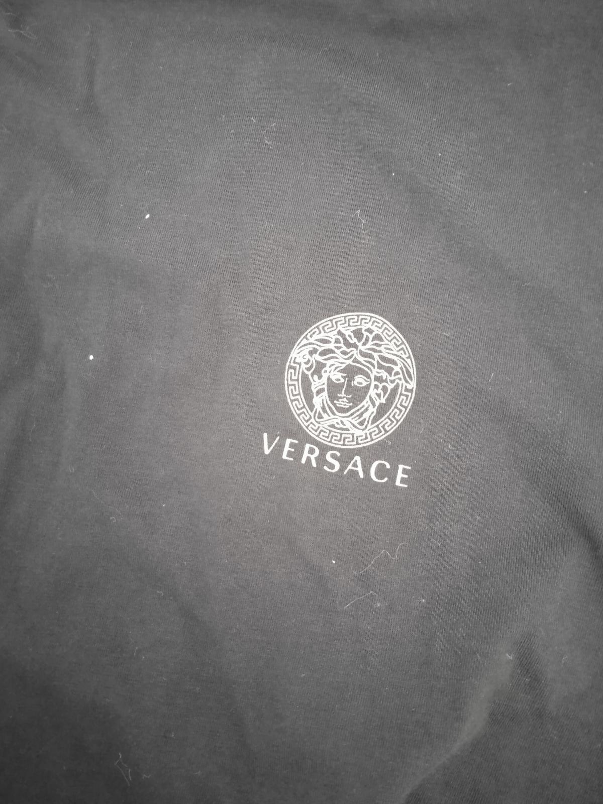 VERSACE Jersey Topeka T-Shirt Bi-Stretch Cotton Men's Black IT7 UK40 NEW RRP100