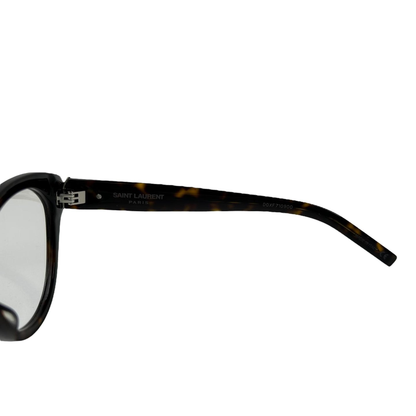 SAINT LAURENT Thick Rim YSL Logo Circular Glasses Brown Ladies OS NEW RRP 275