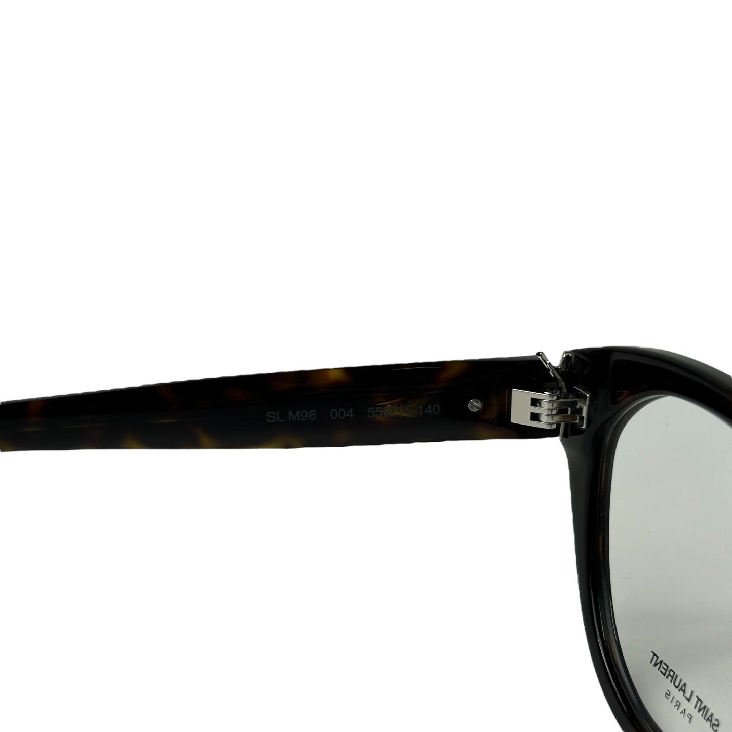 SAINT LAURENT Thick Rim YSL Logo Circular Glasses Brown Ladies OS NEW RRP 275