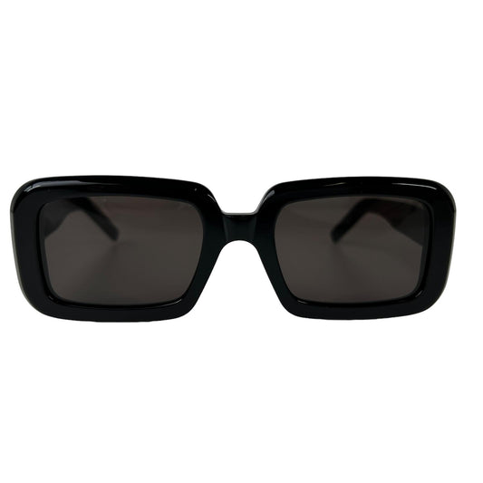 SAINT LAURENT SLP Logo Temple Rectangle Sunglasses Ladies Black OS NEW RRP 325