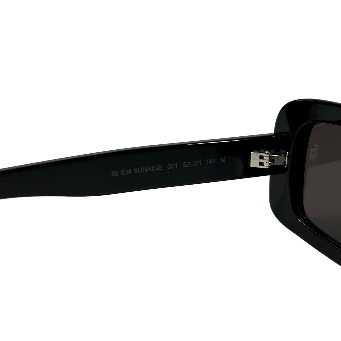 SAINT LAURENT SLP Logo Temple Rectangle Sunglasses Ladies Black OS NEW RRP 325