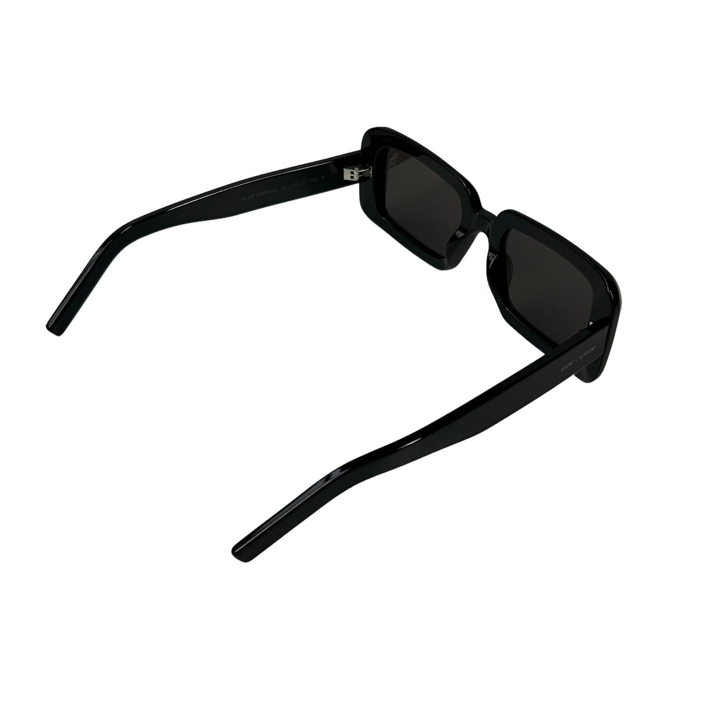 SAINT LAURENT SLP Logo Temple Rectangle Sunglasses Ladies Black OS NEW RRP 325