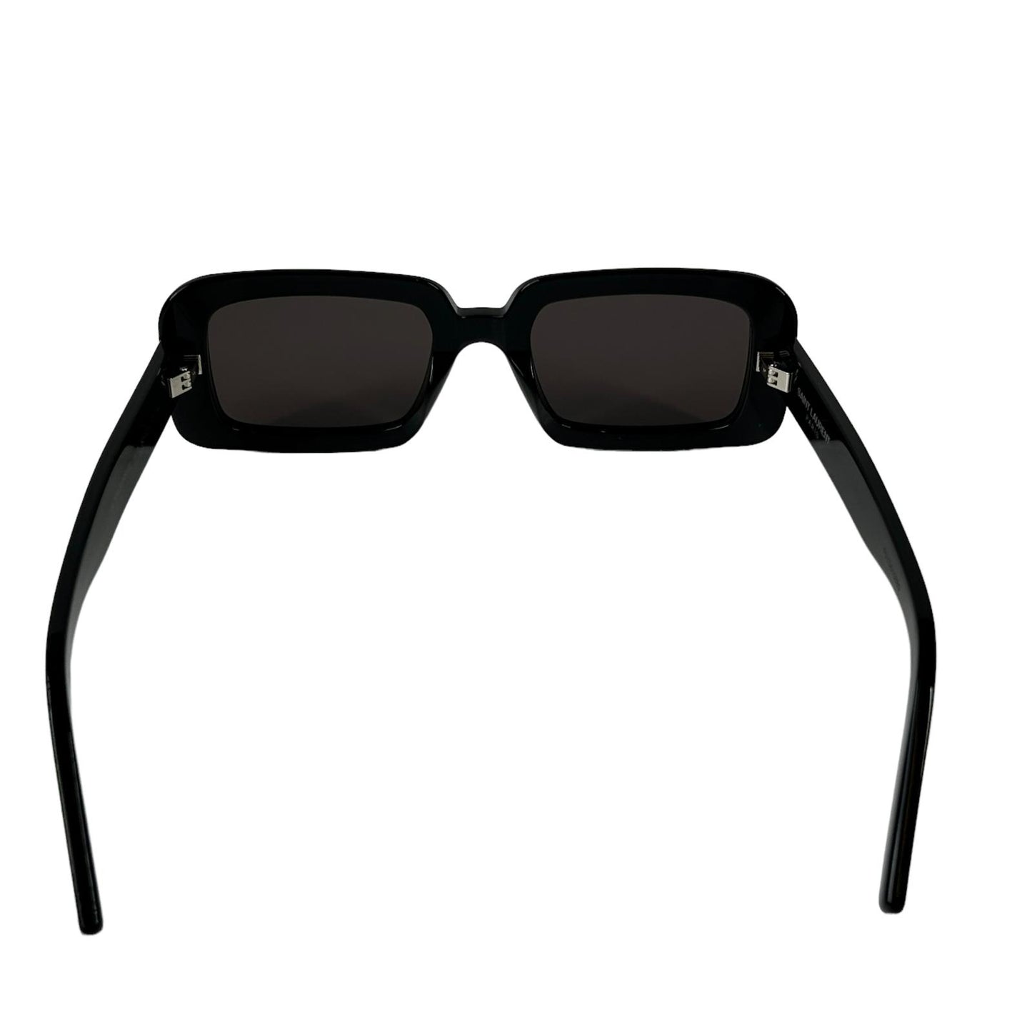 SAINT LAURENT SLP Logo Temple Rectangle Sunglasses Ladies Black OS NEW RRP 325