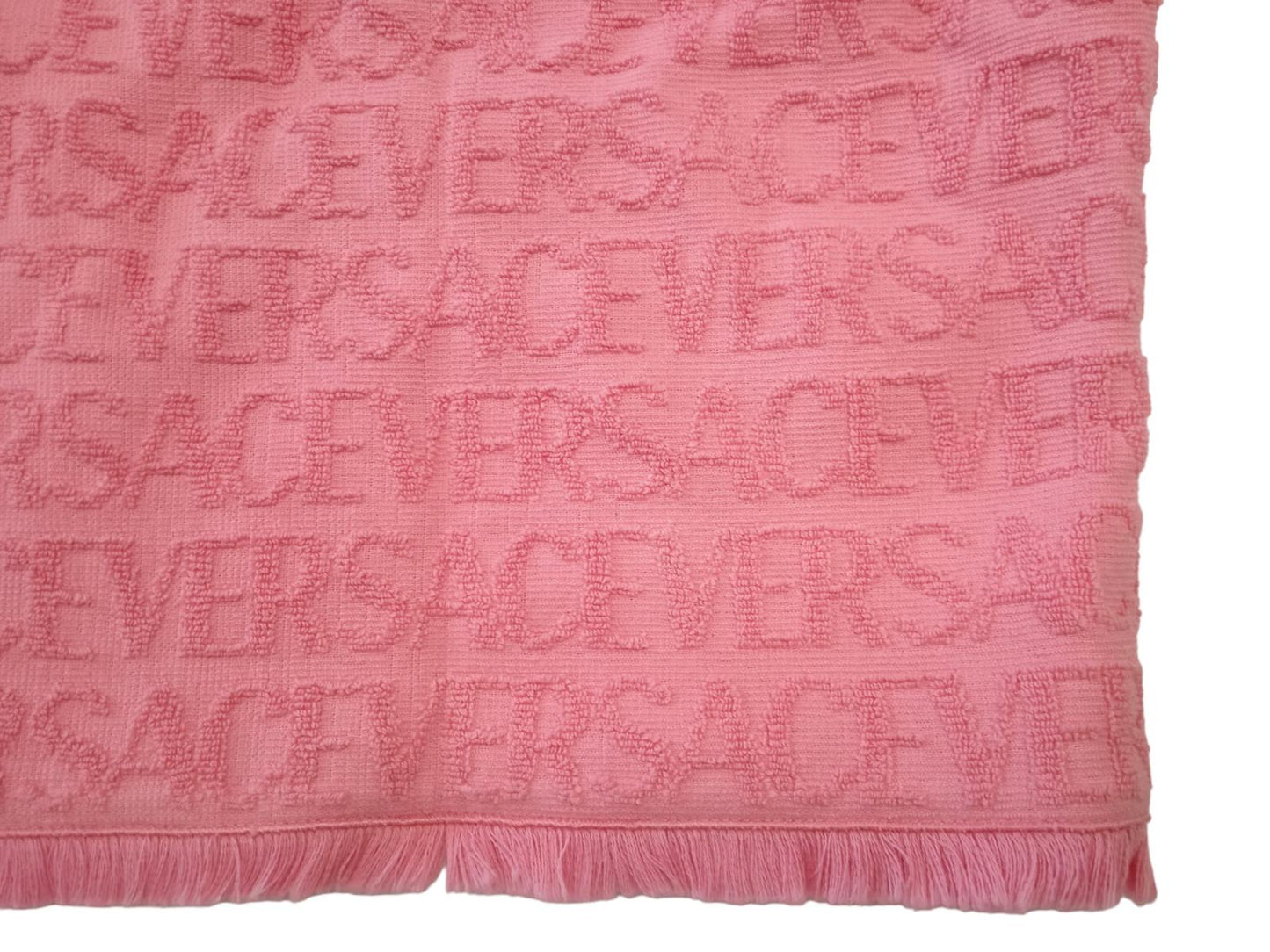 VERSACE Pink Dua Lipa Logo Jacquard Safety Pin Crop Top IT38 UK6 RRP890 NEW