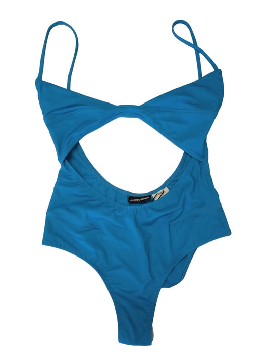 JACQUEMUS Aranja One-Piece Swimsuit Ladies Blue High Cut-Out S RRP185 NEW