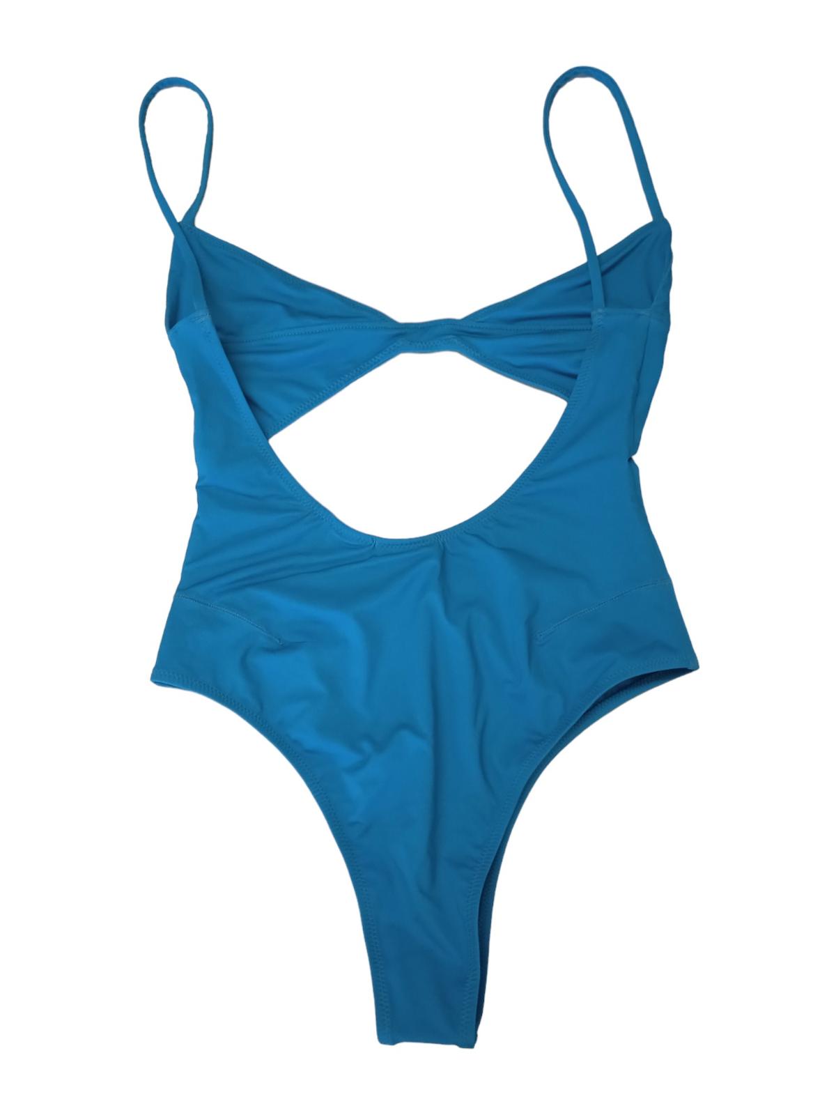 JACQUEMUS Aranja One-Piece Swimsuit Ladies Blue High Cut-Out S RRP185 NEW