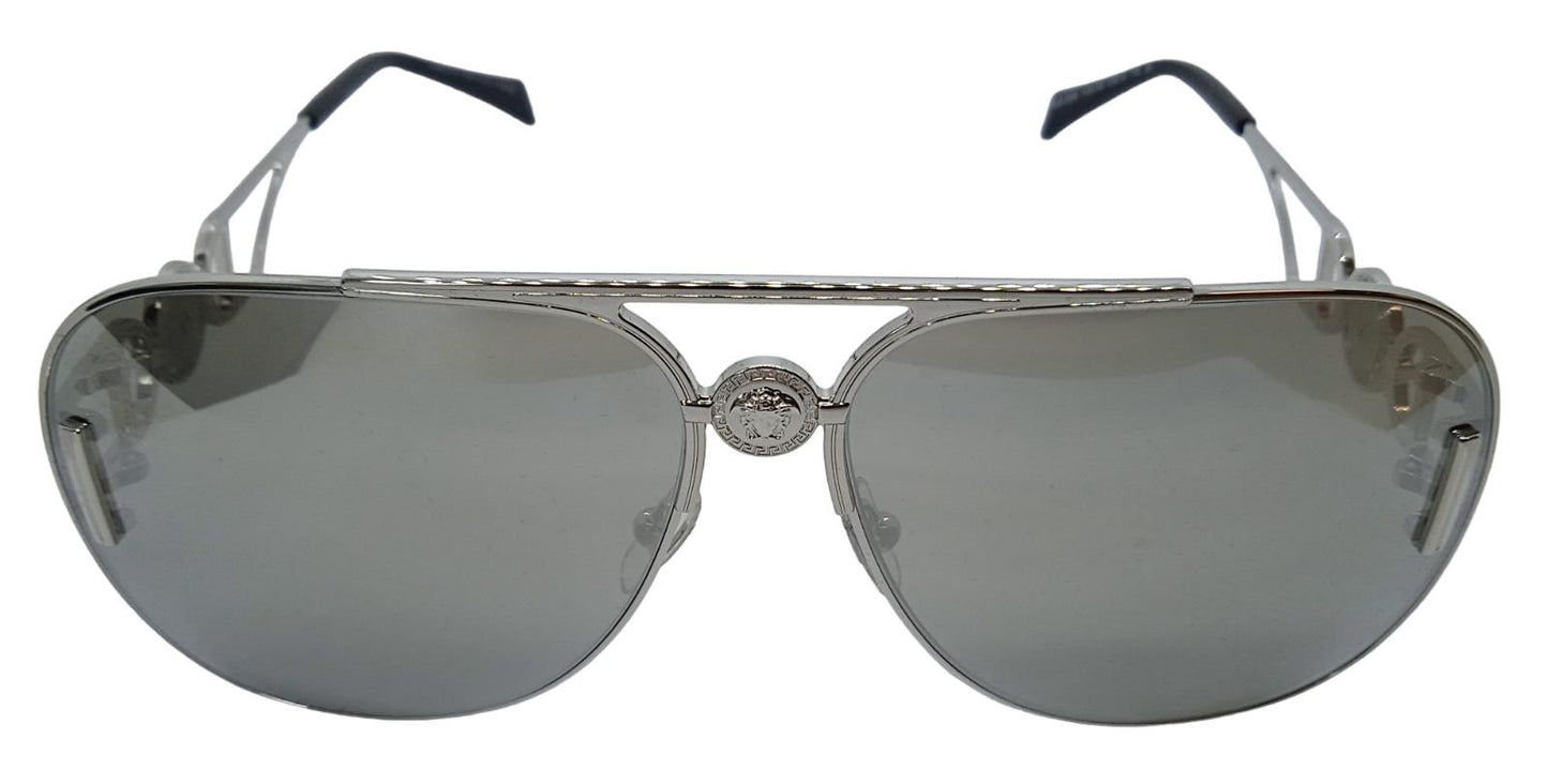 VERSACE VE2255 Medusa Sunglasses Mirror Lens Silver 63-13-145 NEW RRP265