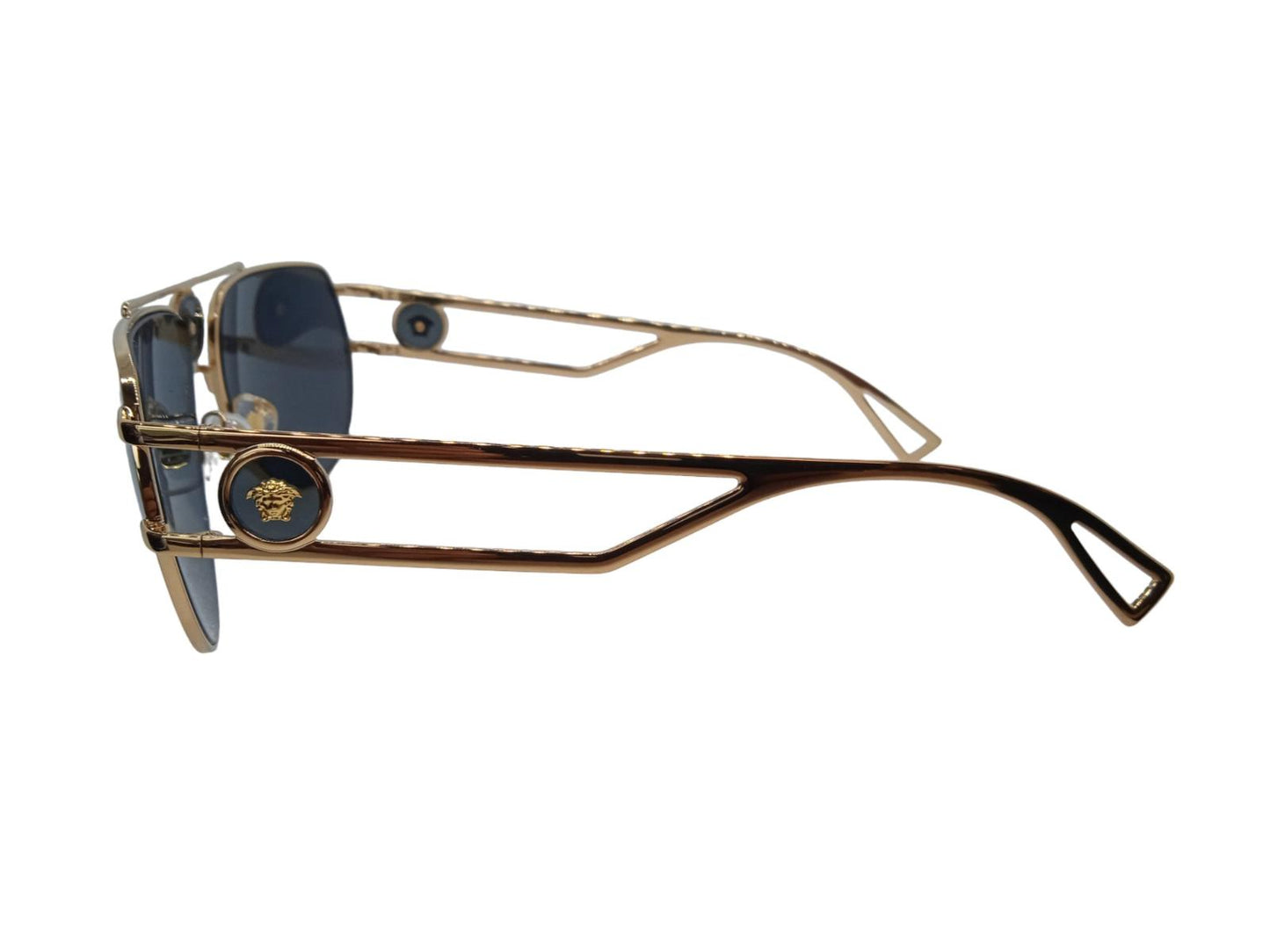 VERSACE VE2225 Medusa Pilot Sunglasses Grey Lens Gold 60-15-140 NEW RRP215