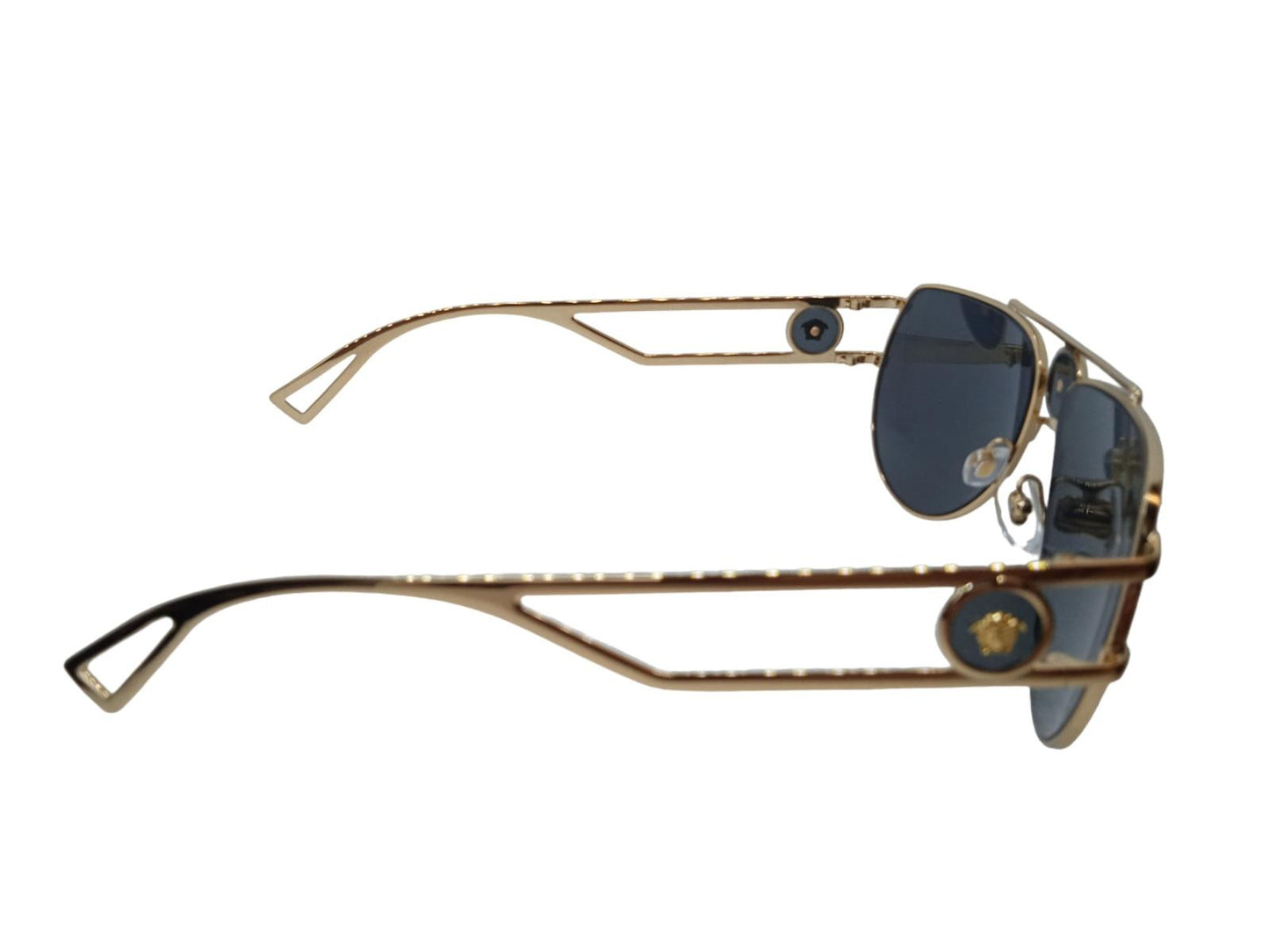 VERSACE VE2225 Medusa Pilot Sunglasses Grey Lens Gold 60-15-140 NEW RRP215