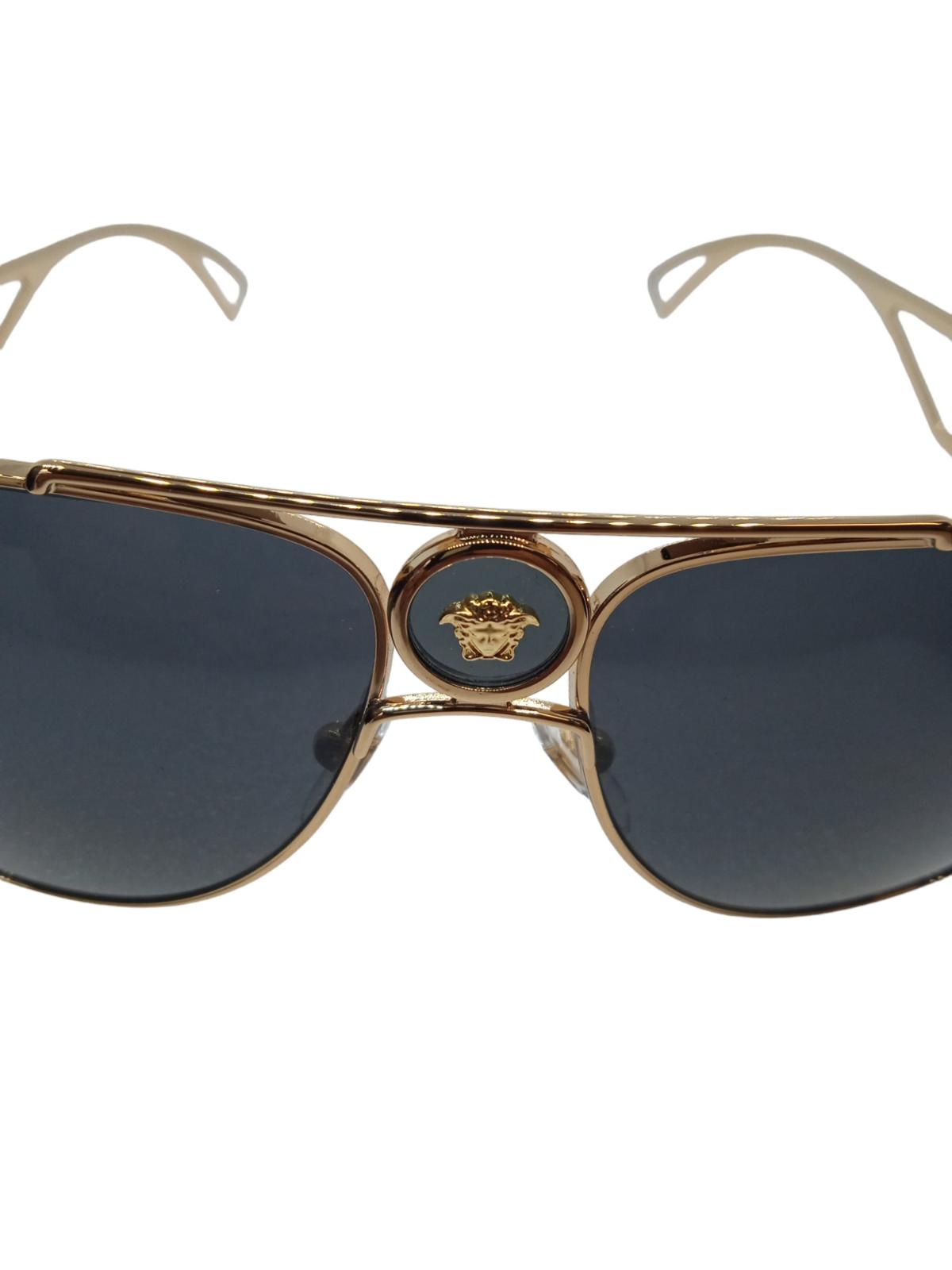 VERSACE VE2225 Medusa Pilot Sunglasses Grey Lens Gold 60-15-140 NEW RRP215