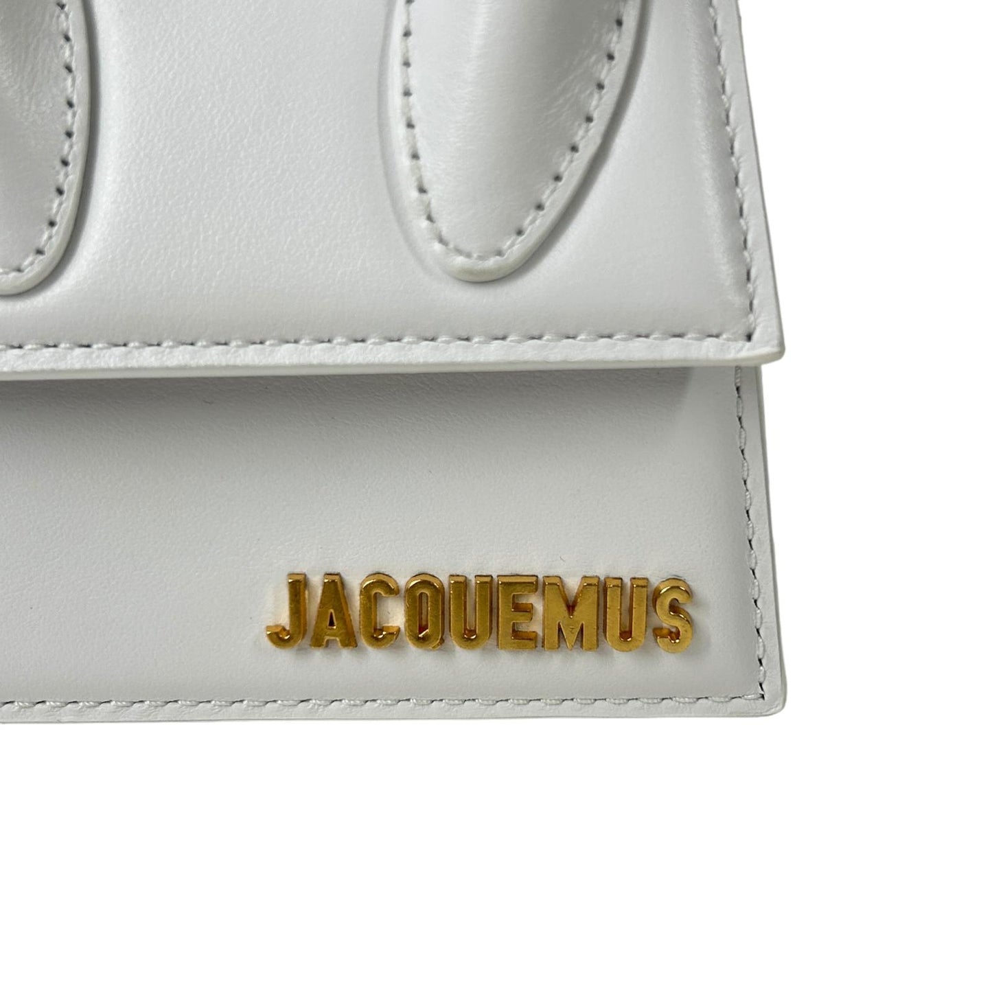 JACQUEMUS Le Chiquito Tote Bag Leather Flap Crossbody White Small NEW RRP: 385