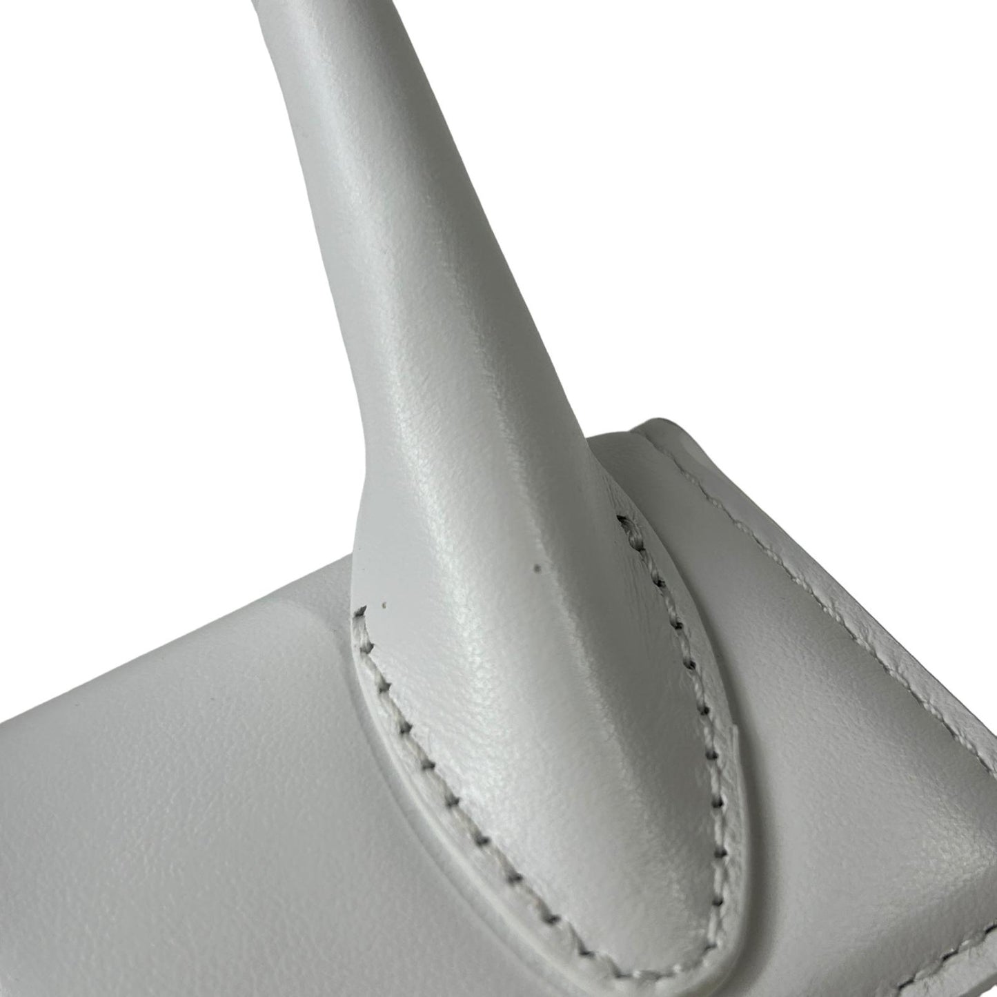 JACQUEMUS Le Chiquito Tote Bag Leather Flap Crossbody White Small NEW RRP: 385