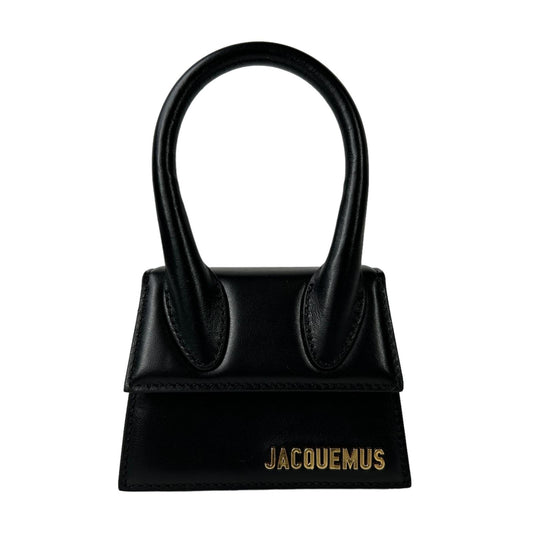 JACQUEMUS Le Chiquito Tote Bag Black Leather Flap Crossbody Small NEW RRP: 520
