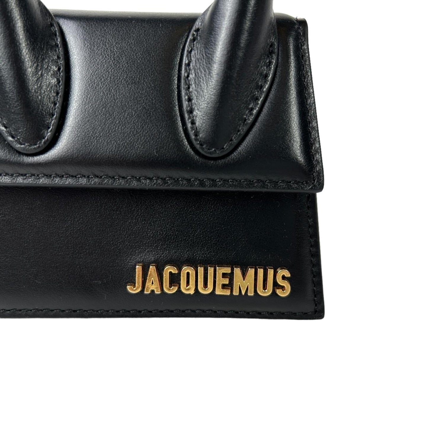JACQUEMUS Le Chiquito Tote Bag Black Leather Flap Crossbody Small NEW RRP: 520