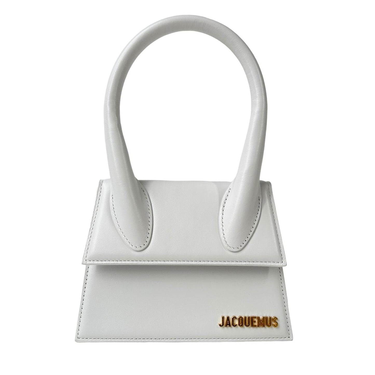 JACQUEMUS Le Chiquito Moyen Tote Bag Leather Crossbody White Small NEW RRP: 650