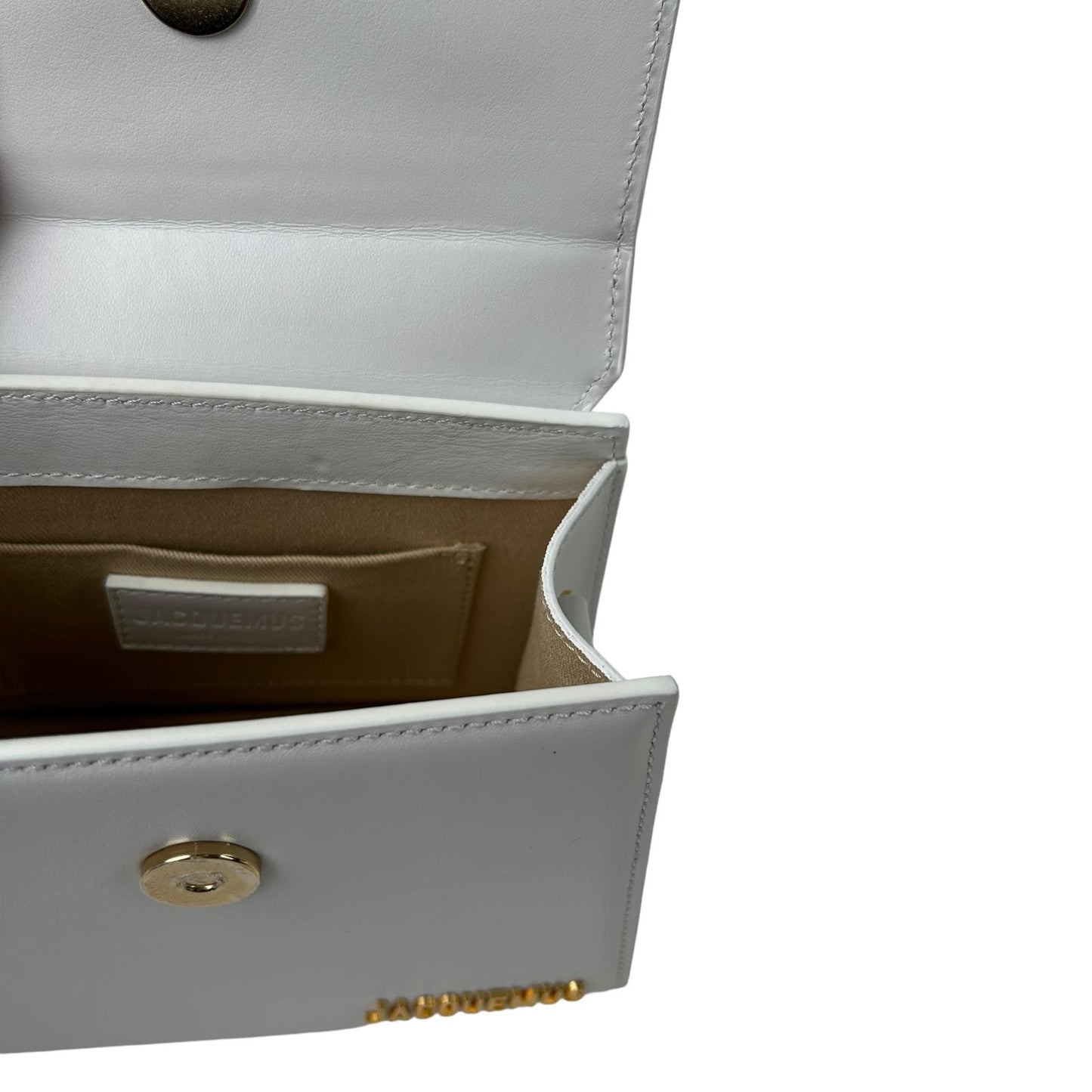 JACQUEMUS Le Chiquito Moyen Tote Bag Leather Crossbody White Small NEW RRP: 650