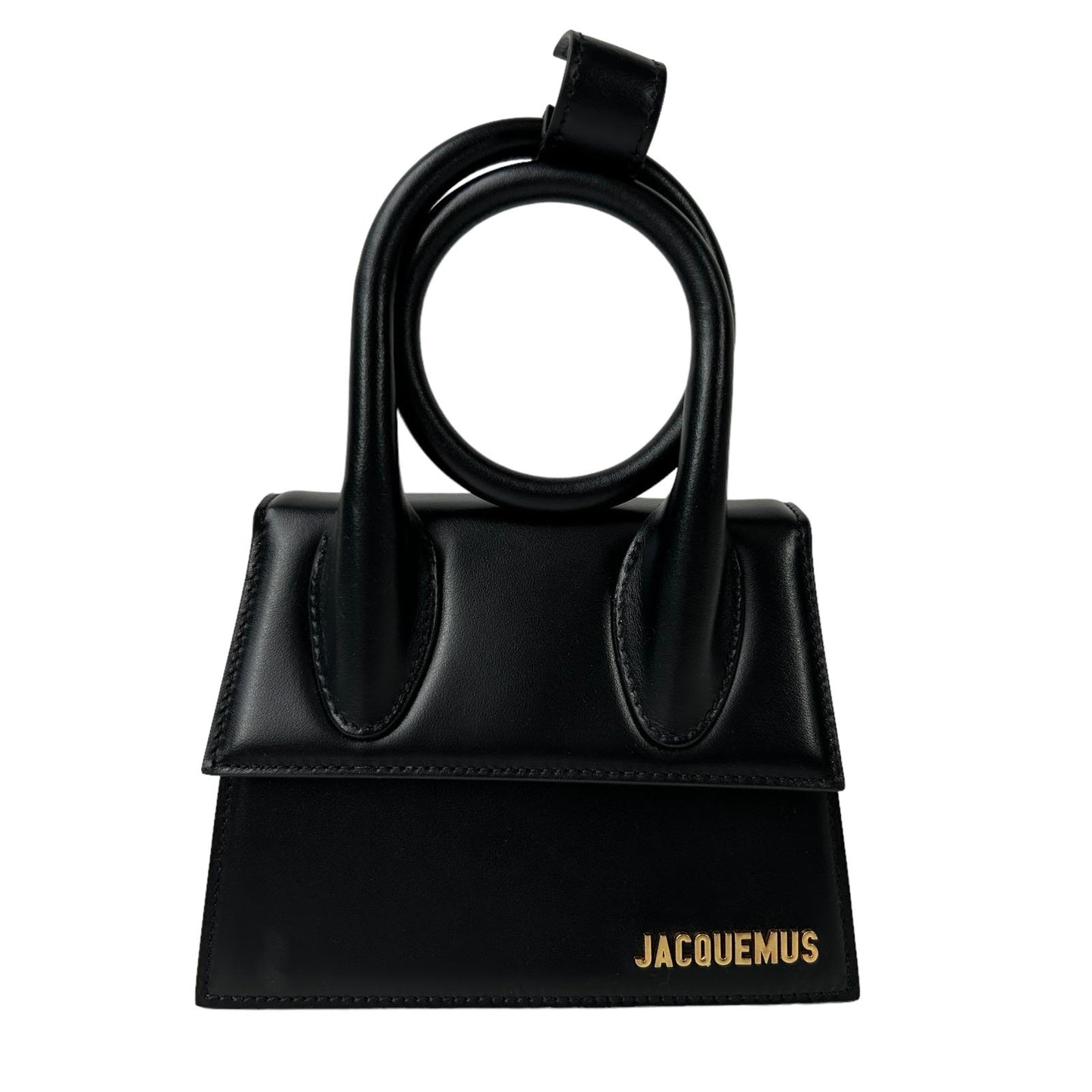 JACQUEMUS Le Chiquito Noeud Tote Leather Crossbody Bag Black Small NEW RRP: 745