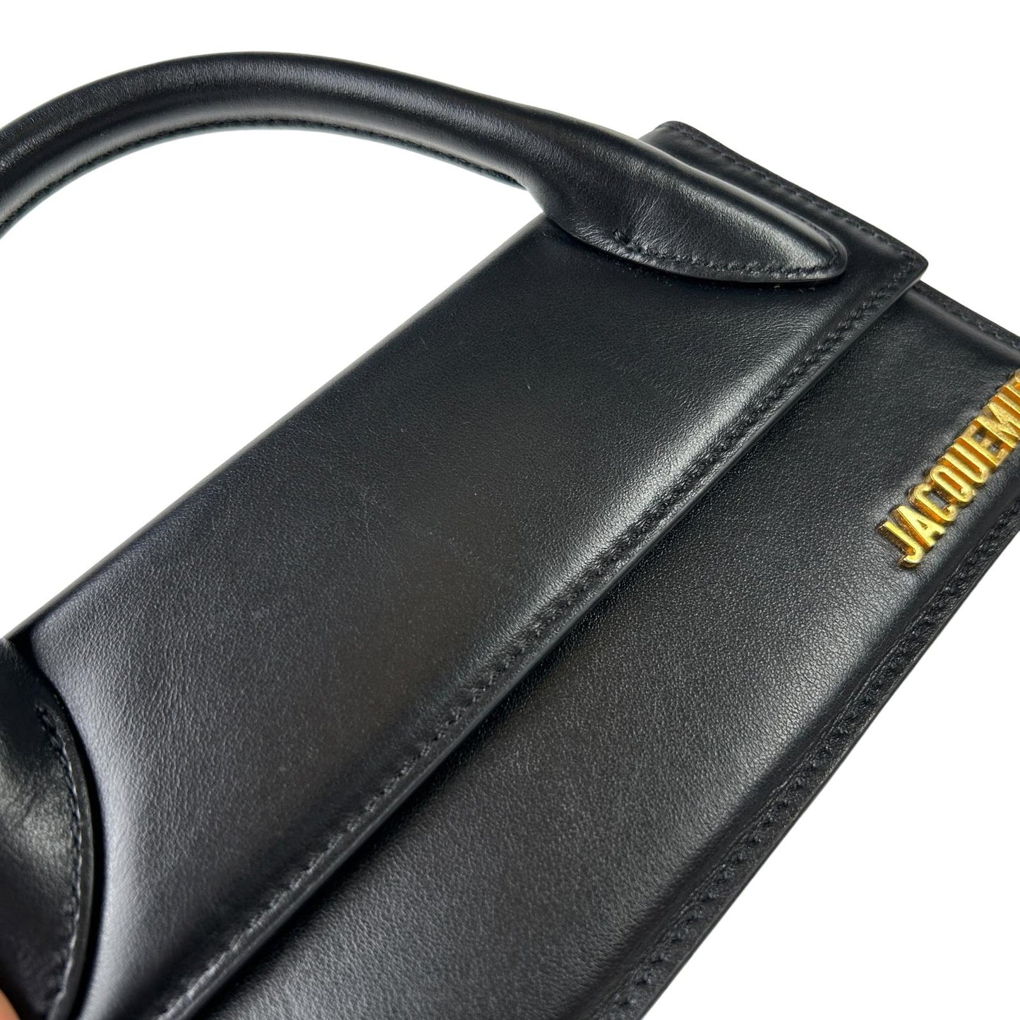 JACQUEMUS Le Chiquito Tote Bag Long Leather Crossbody Black NEW RRP: 655