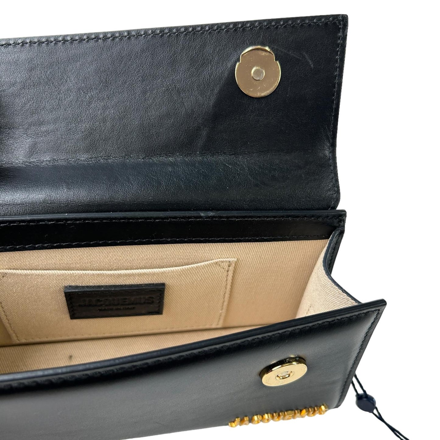 JACQUEMUS Le Chiquito Tote Bag Long Leather Crossbody Black NEW RRP: 655