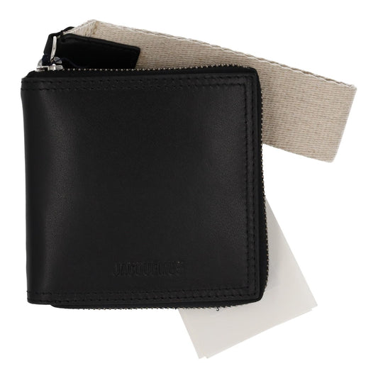 JACQUEMUS Purse Le Carre Rond Wallet Zip Round Black Leather Ladies NEW RRP290