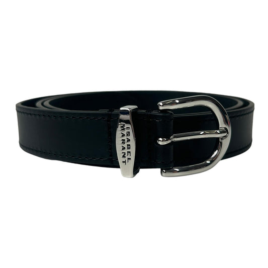 ISABEL MARANT Leather Belt Zadd Whip Stitch Ladies Black Size:90 NEW RRP: 175