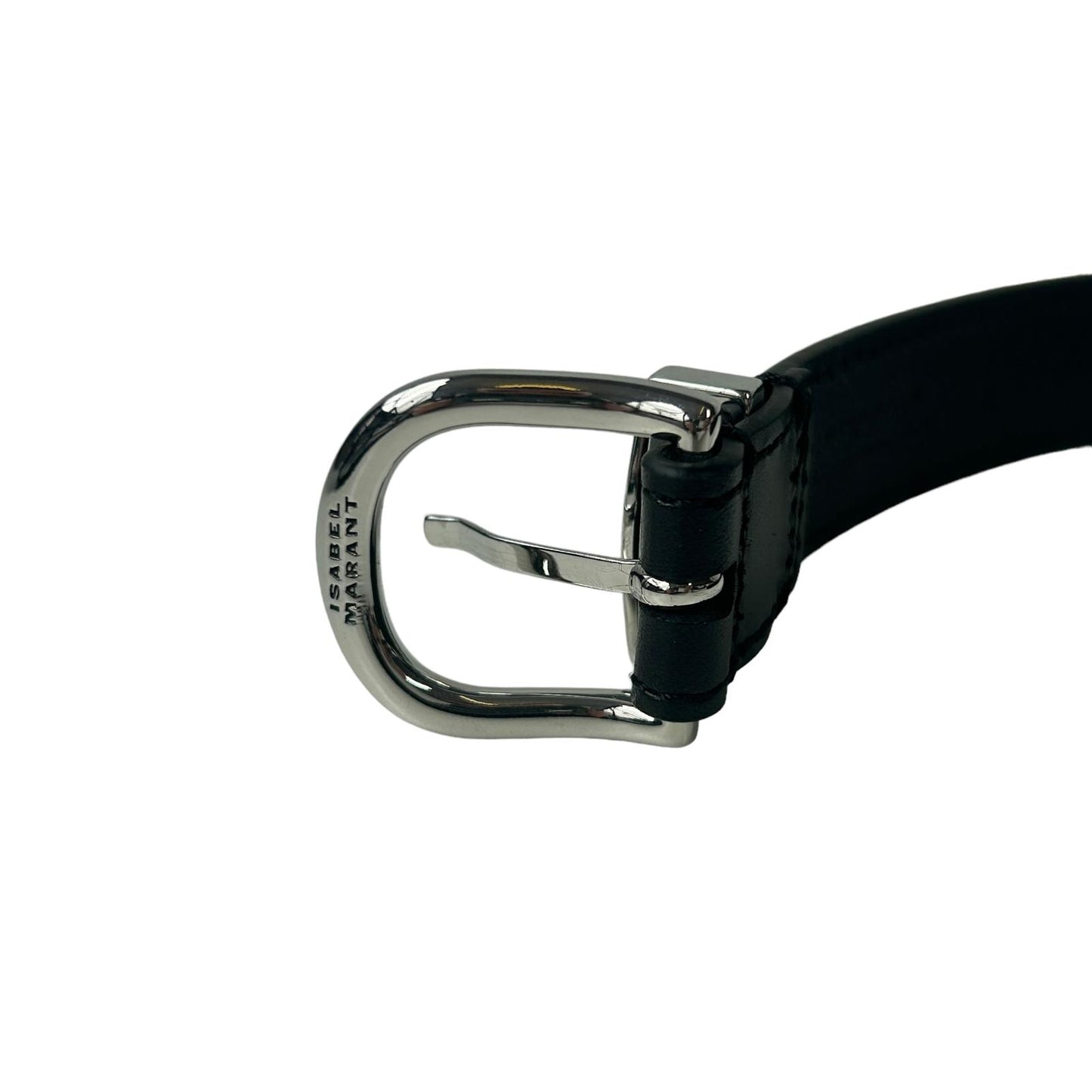ISABEL MARANT Leather Belt Zadd Whip Stitch Ladies Black Size:90 NEW RRP: 175