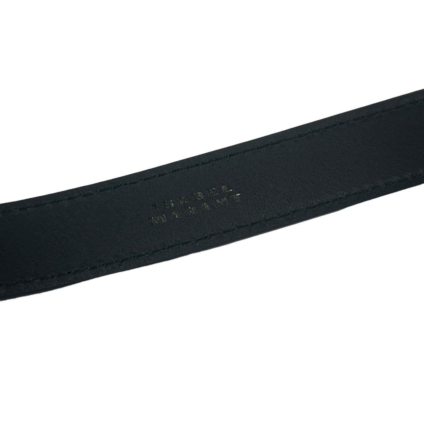 ISABEL MARANT Leather Belt Zadd Whip Stitch Ladies Black Size:90 NEW RRP: 175