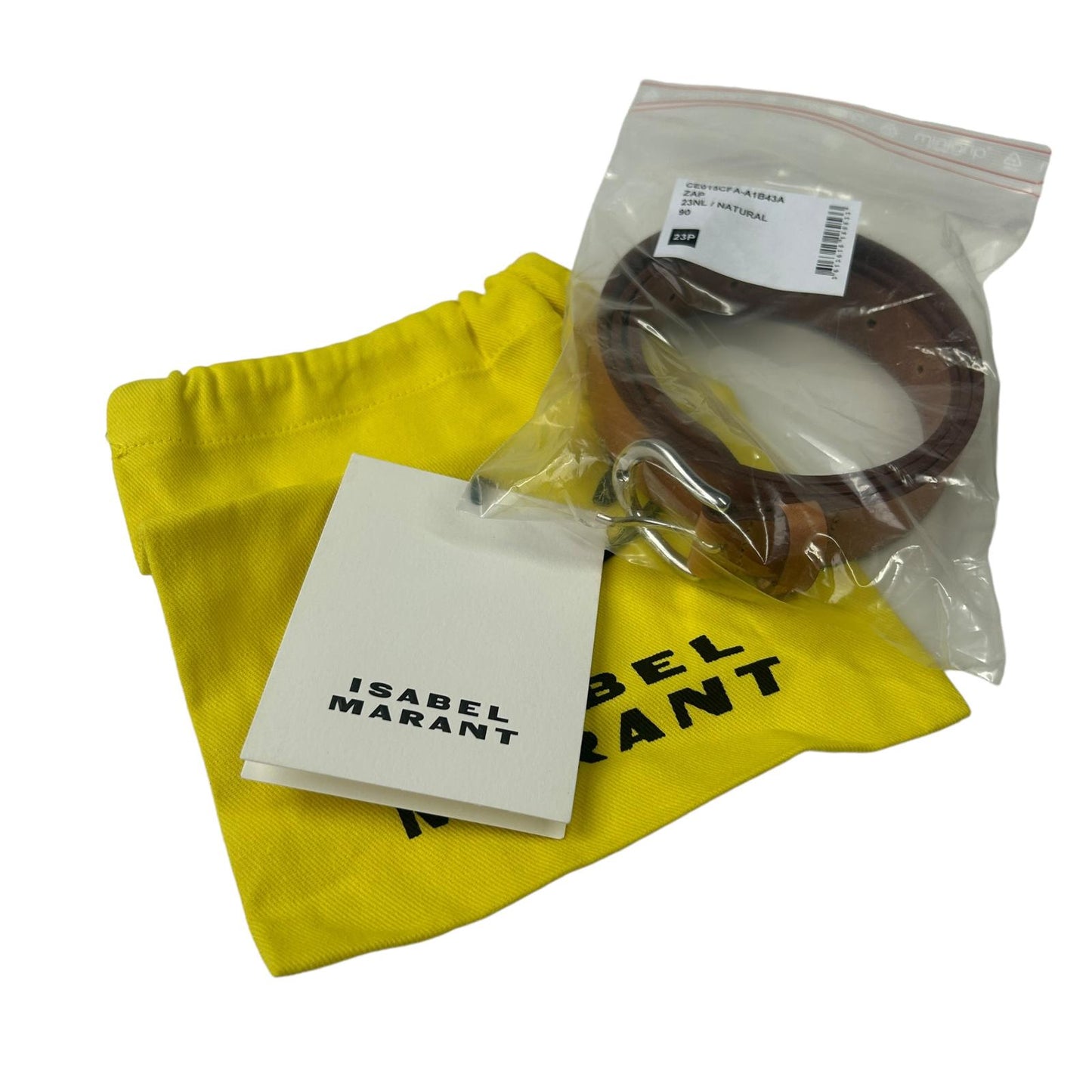 ISABEL MARANT Leather Zap Belt Ladies Brown Size:90 NEW RRP: 150