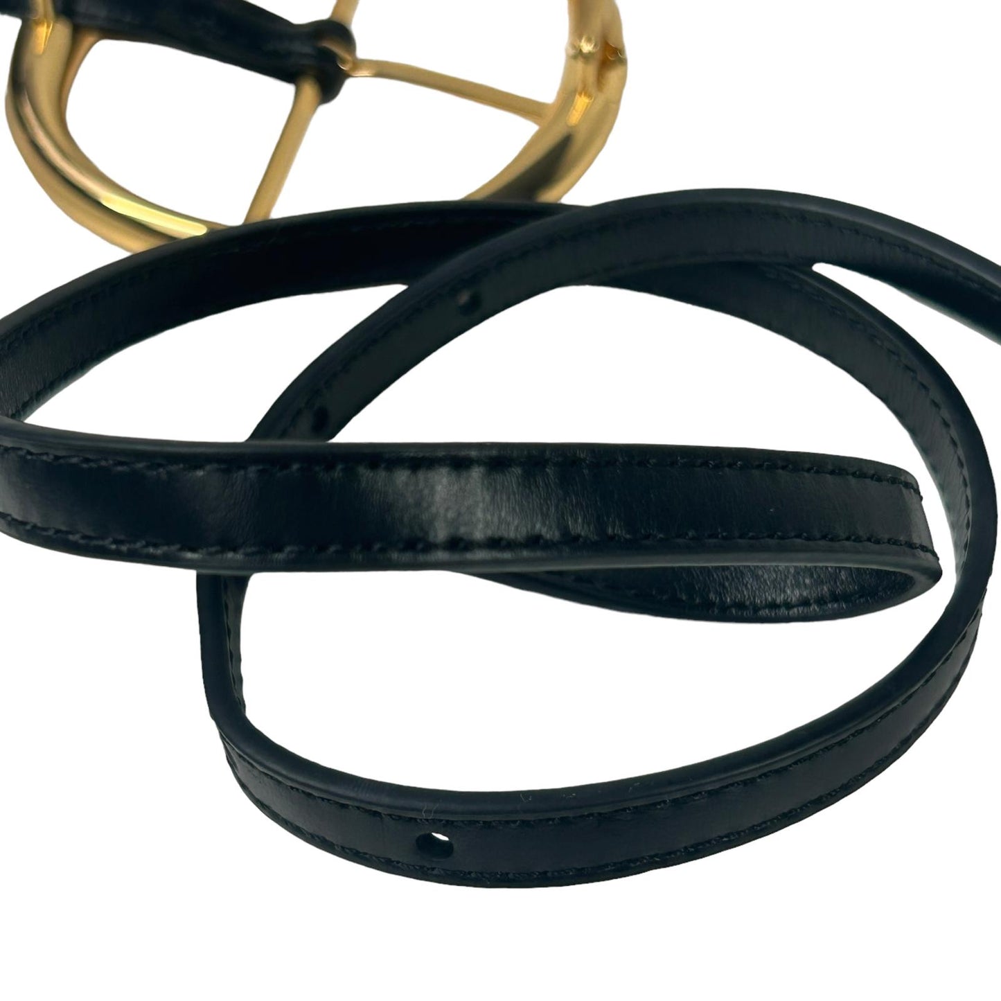 JACQUEMUS Leather Belt La Ceinture Ronde Ladies Black Size:75 NEW RRP: 295